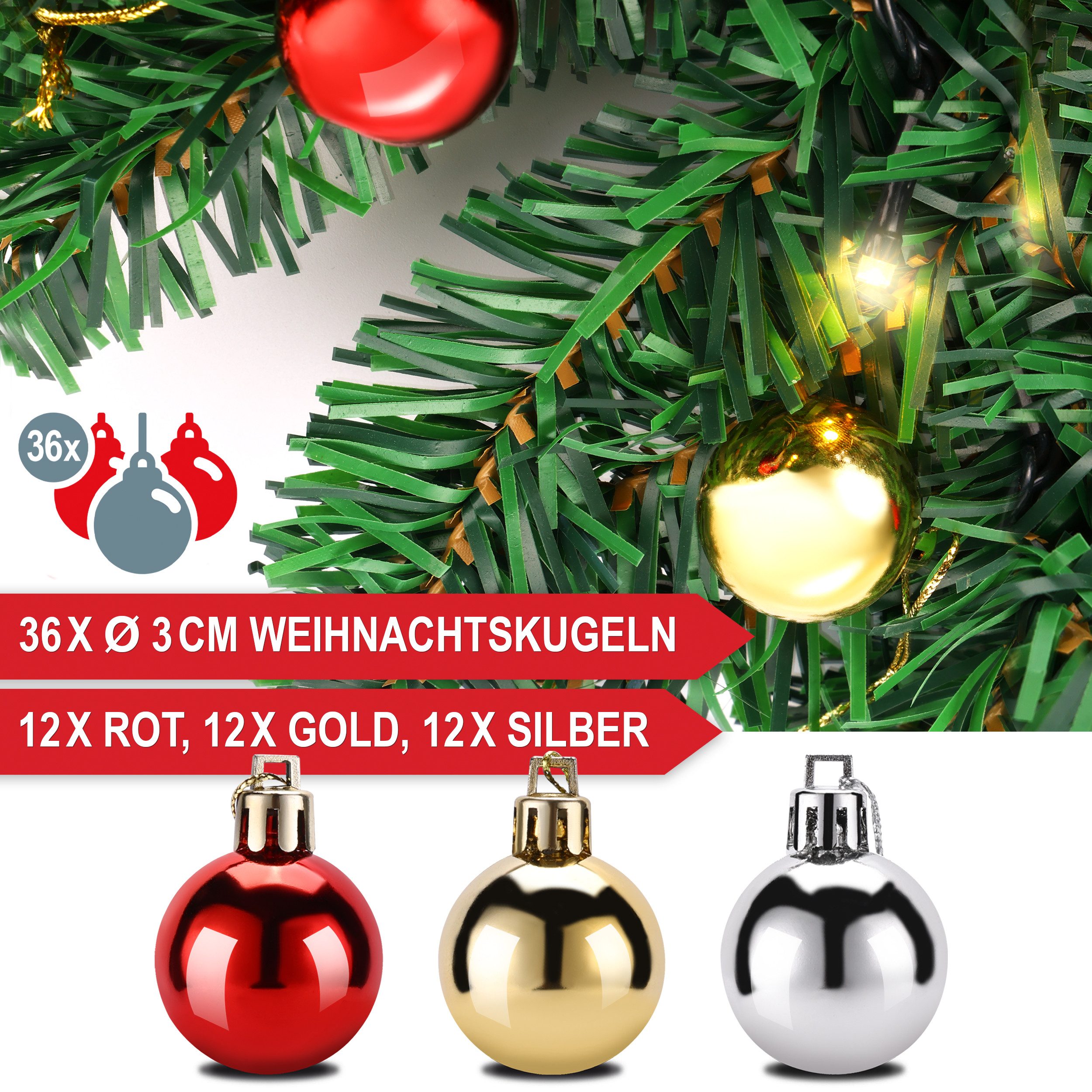 Kunstgirlande Weihnachtsgirlande 5m 10m mit 200 günstig online kaufen