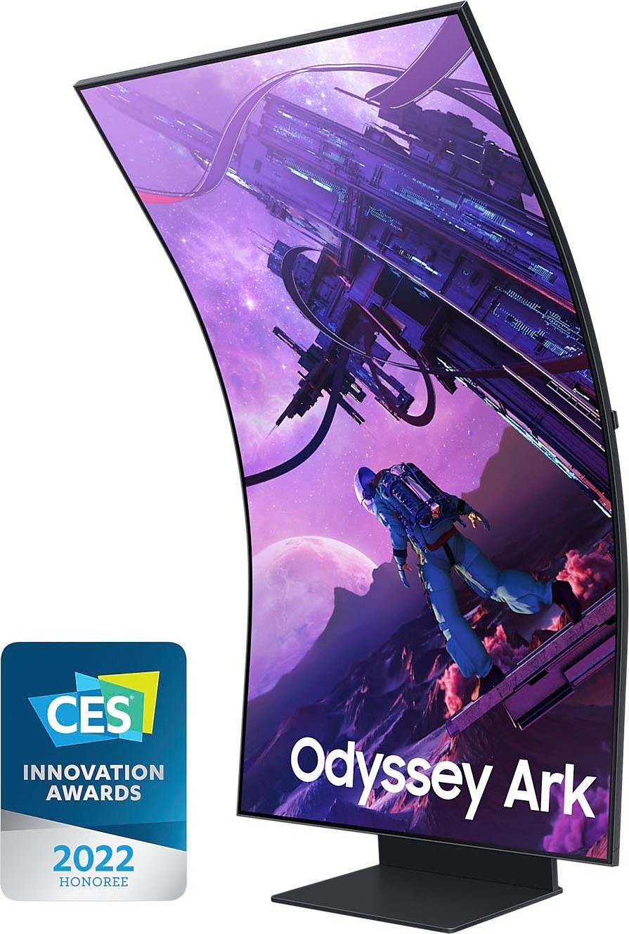 Samsung Odyssey Ark S55BG970NU (138 ms px, 4K HD, VA x Hz, LED) 165 ", Curved-Gaming-LED-Monitor Reaktionszeit, 3840 2160 Ultra cm/55 1