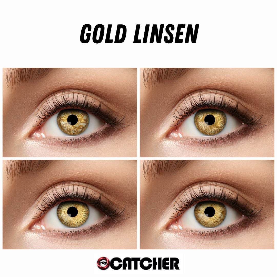 Eyecatcher Farblinsen Gold Контактные линзы goldene Farblinsen verschiedene Designs