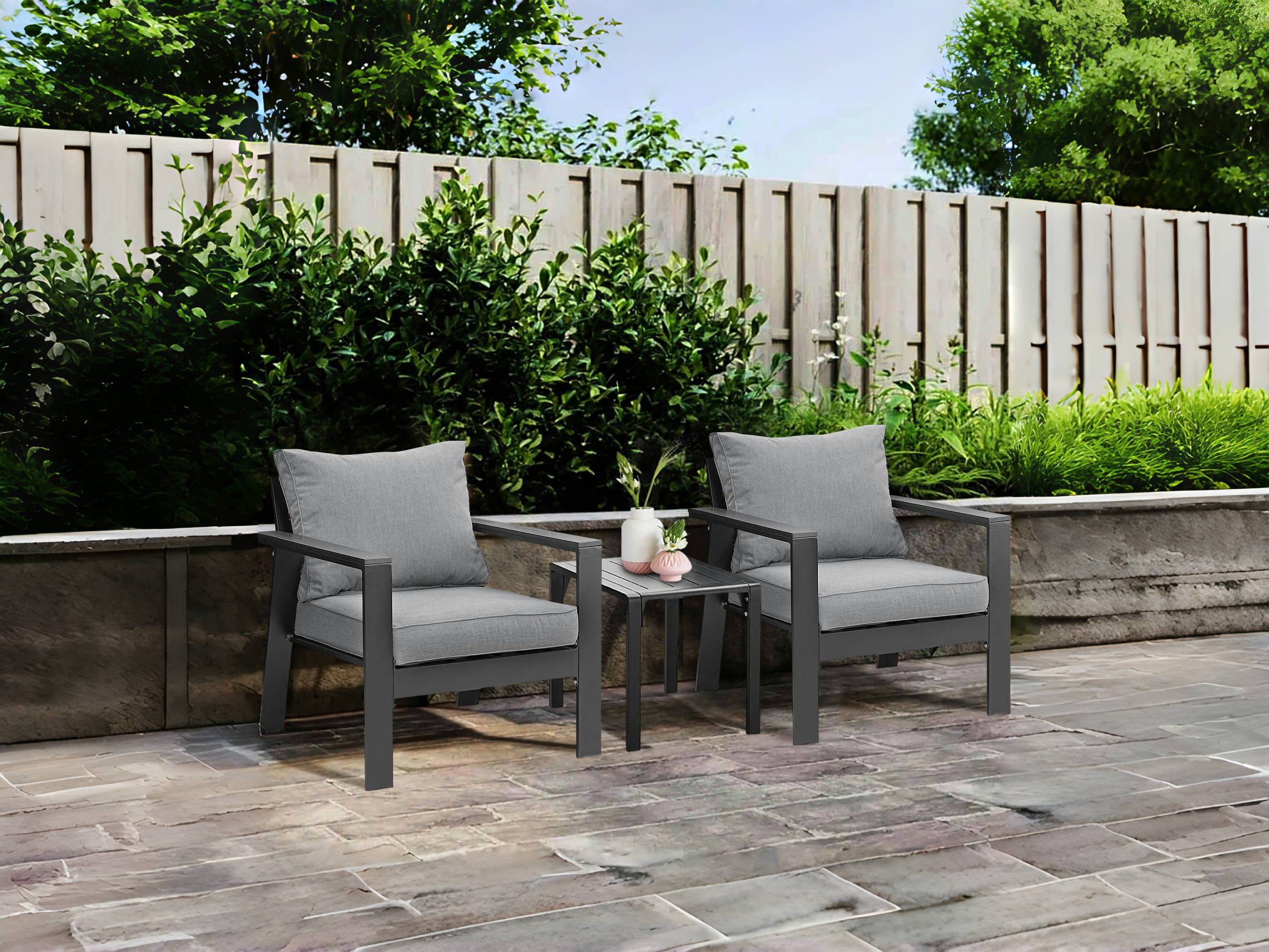 MeXo Gartenlounge-Set Lounge Gartenmöbelset Aluminium, (Kleine günstig online kaufen