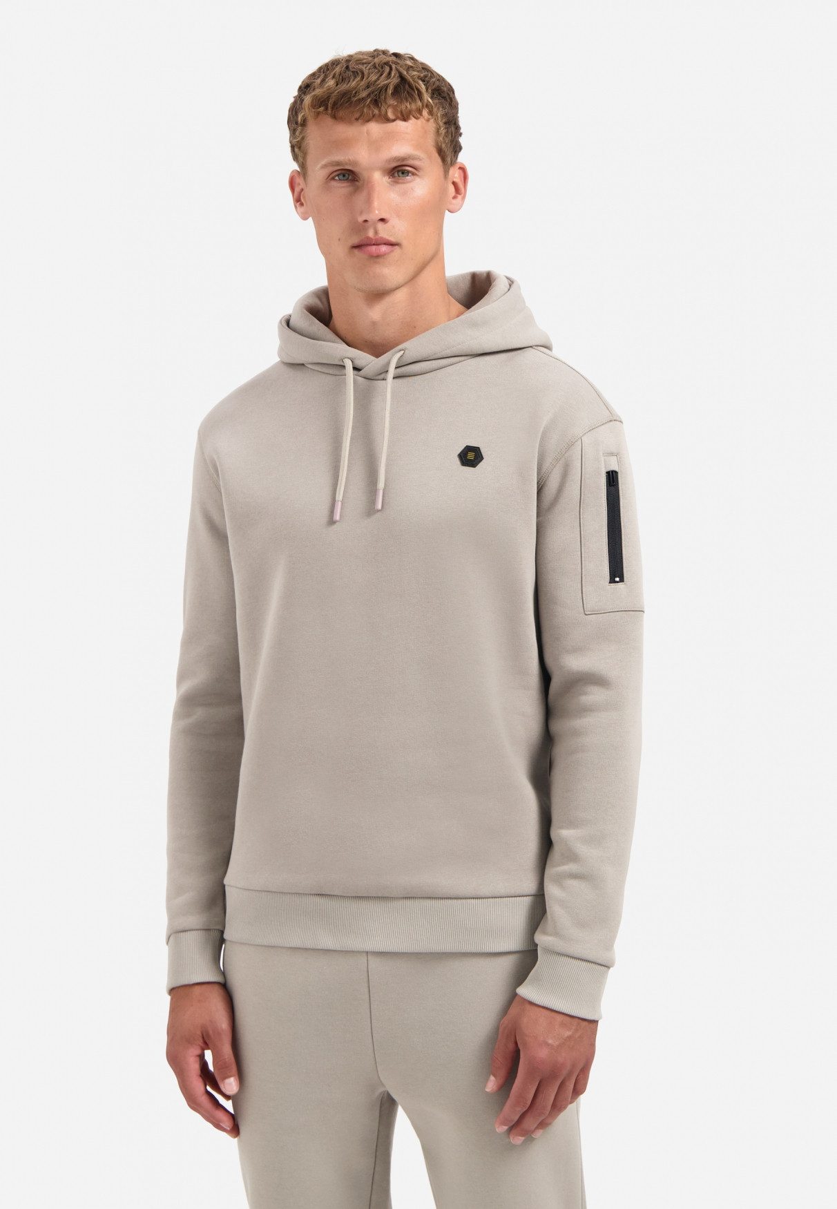 NO EXCESS Langarmshirt Sweater Hooded Brushed