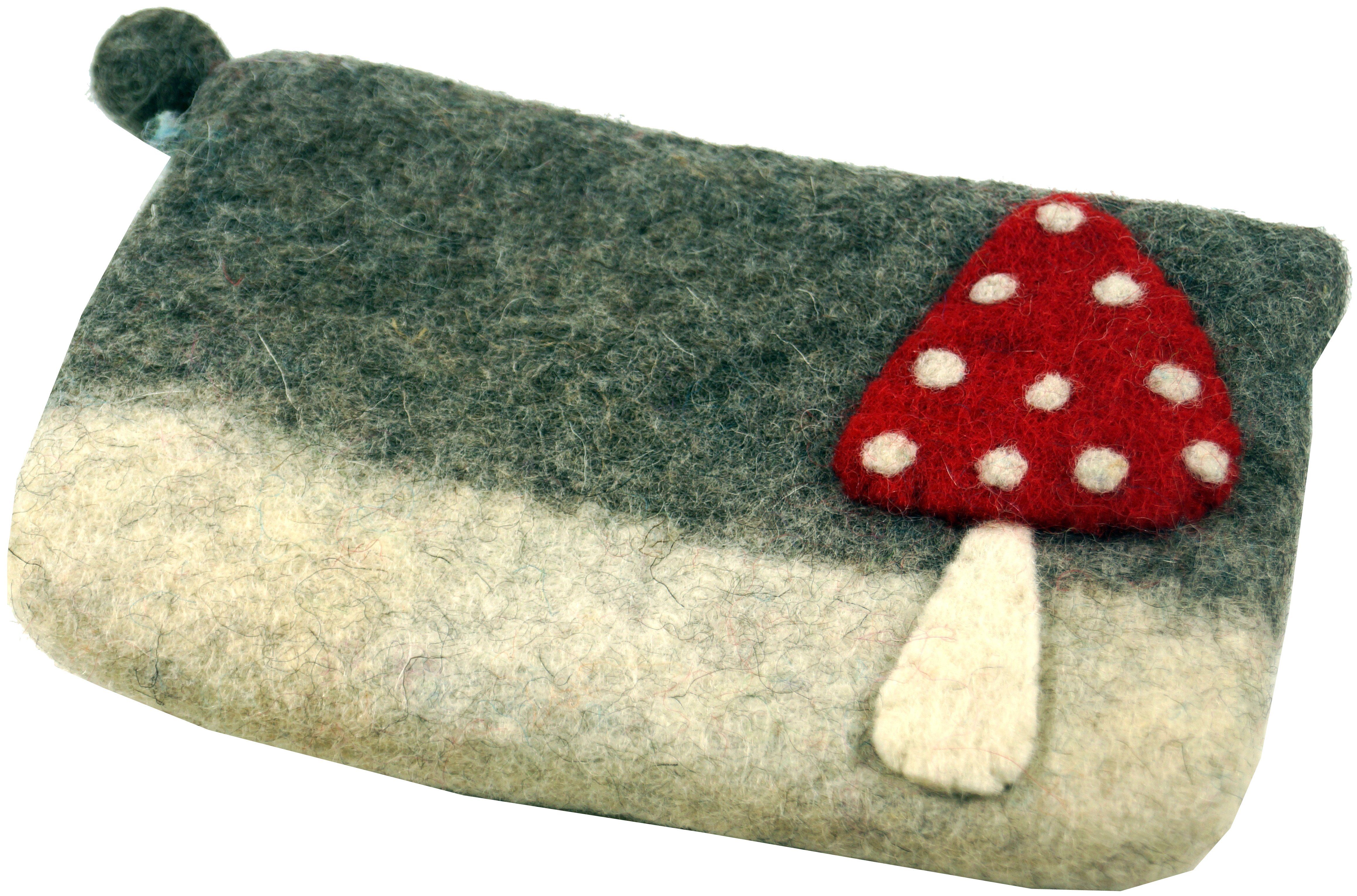 Guru-Shop Geldbörse Filz Portemonnaie Fliegenpilz günstig online kaufen