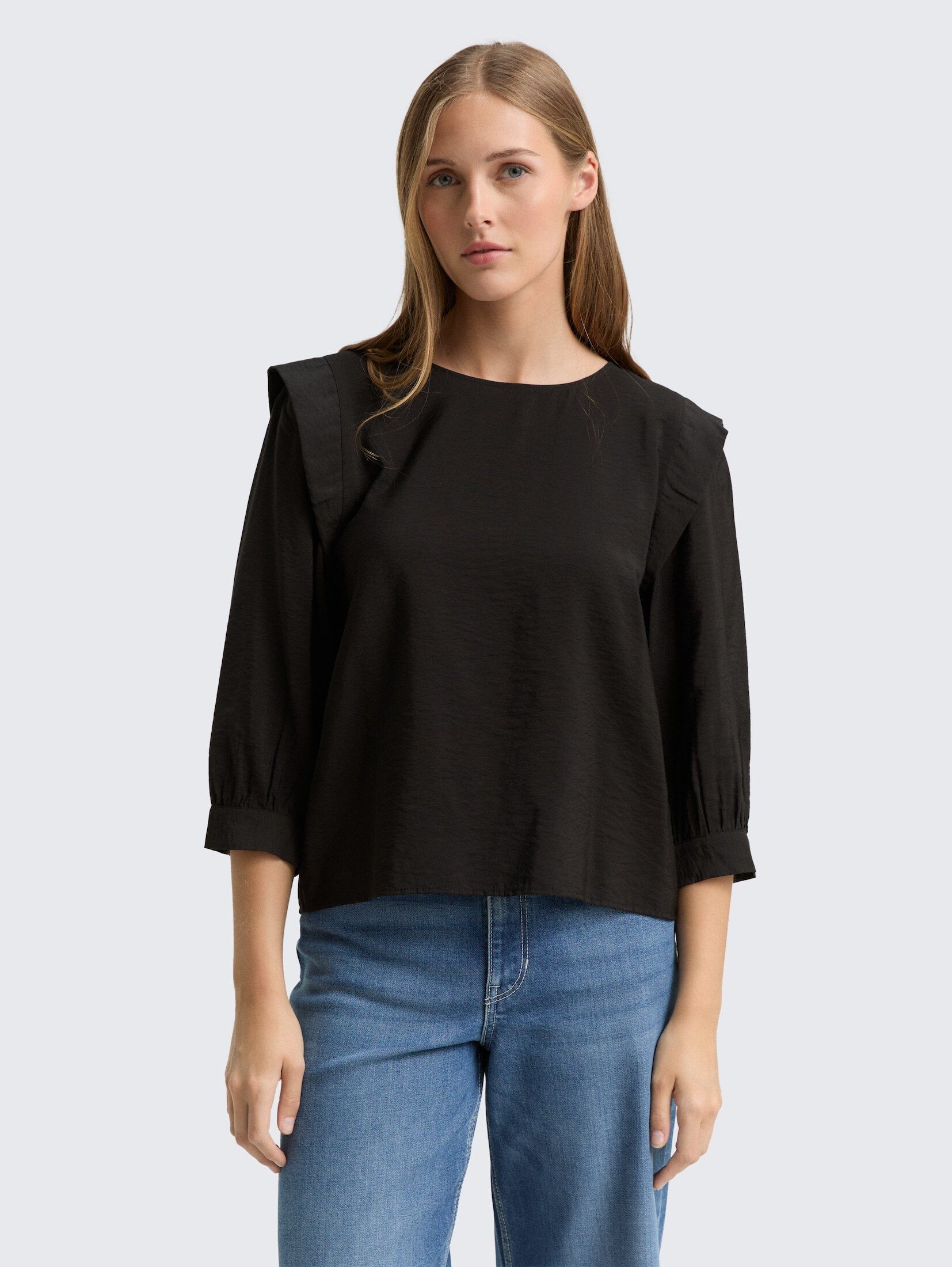 TOM TAILOR Denim Langarmbluse Loose Fit Bluse Loose Fit Bluse