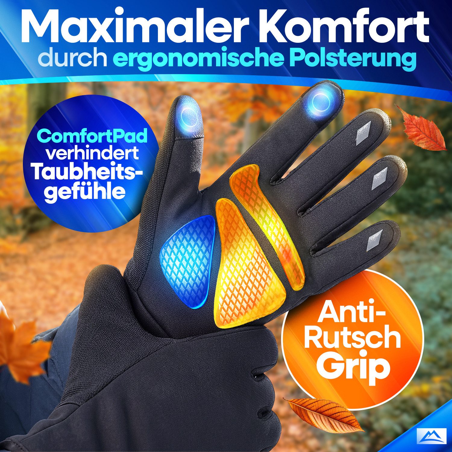 Nextcover Fahrradhandschuhe Nextcover Winter Fahrradhandschuhe Herren & Damen mit ThermoShield 2.0