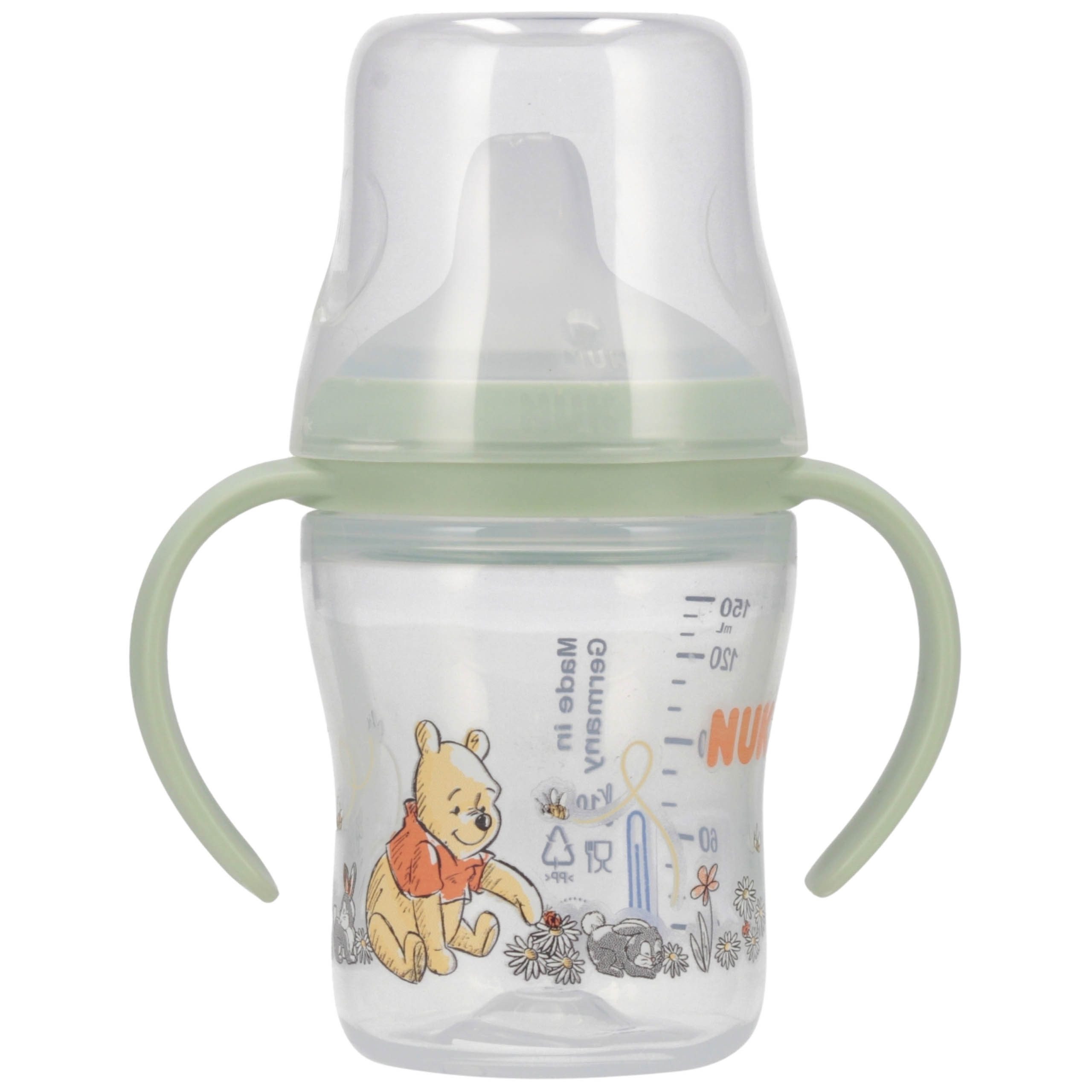 NUK Trinklernbecher NUK Winnie Puuh Trinklernflasche 150ml ab 6M mit Griffen