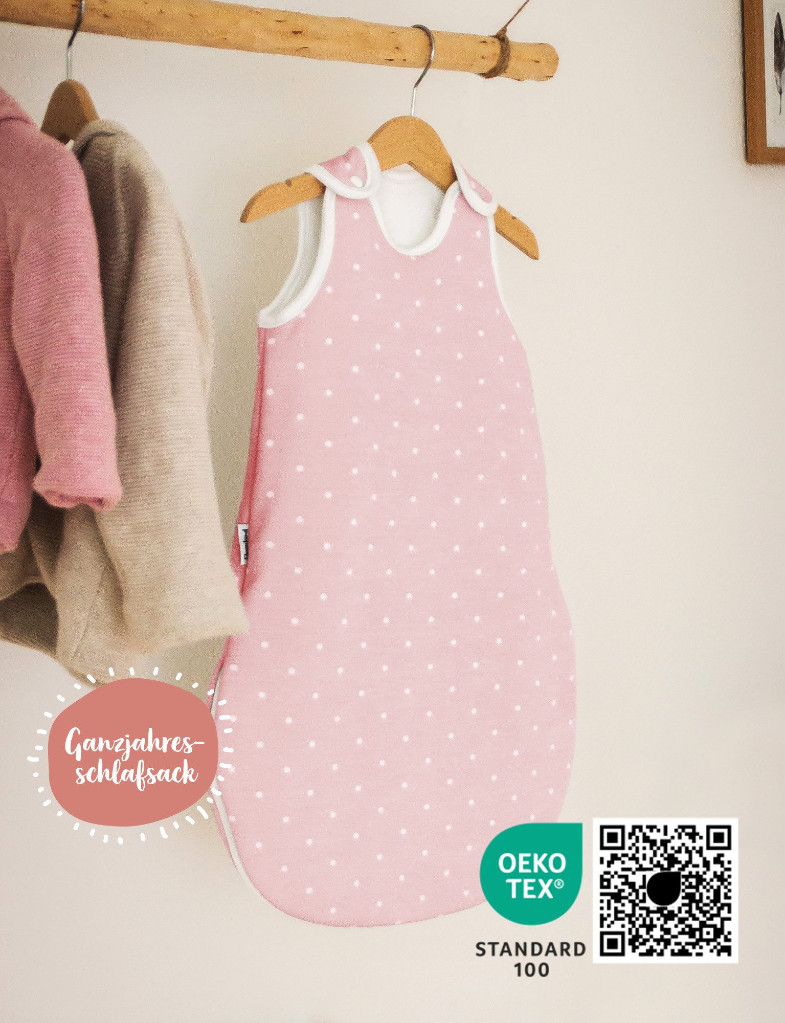 Ehrenkind Ganzjahresschlafsack Schlafsack Rund 2.5 TOG, Bio-Baumwolle, Baby Schlafsack (Standard 100 by OEKO-TEX, 100% Bio-Baumwolle, Ganzjahresschlafsack, 2.5 TOG), Schlafsack Baby 2.5 TOG, Babyschlafsack