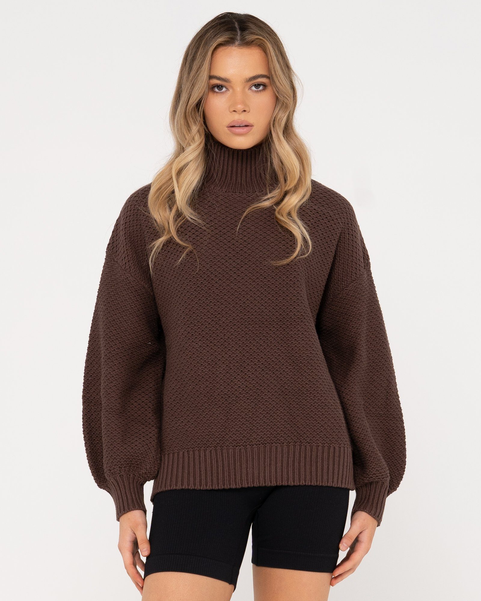 MARLOW CHUNKY Rusty Strickpullover Brown KNIT