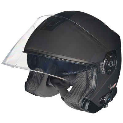 rueger-helmets Motorradhelm RF-586 Bluetooth Jethelm Motorradhelm Jet Motorrad Roller Bobber Helm ruegerRF-586 COM MATT M