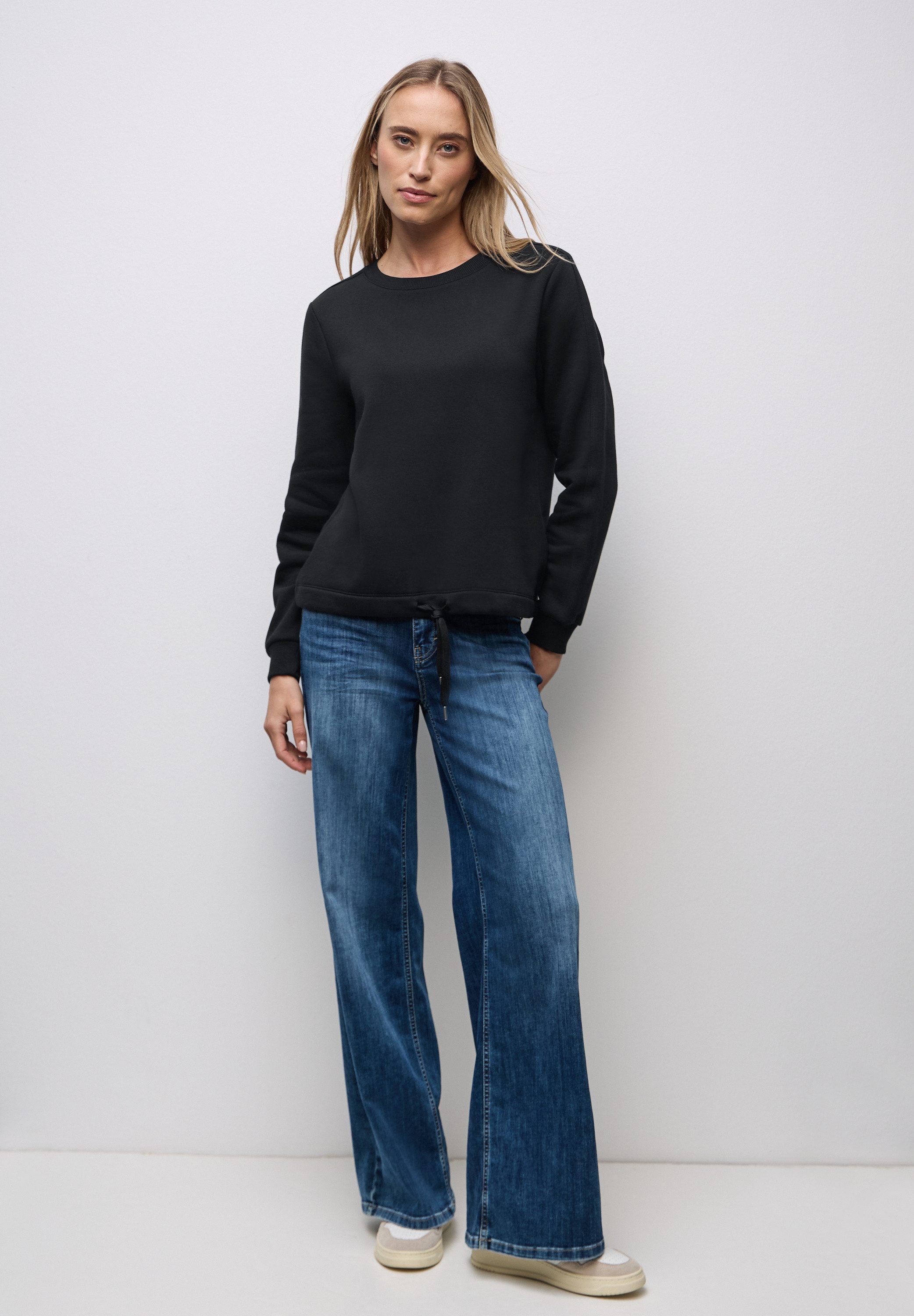 STREET ONE Sweatshirt mit Tunnelzug am Saum
