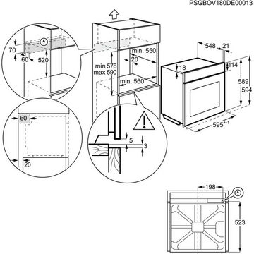 AEG Elektro-Herd-Set EPS33102ZM, mit 1-fach-Teleskopauszug, Pyrolyse-Selbstreinigung, Multifunktionsherd