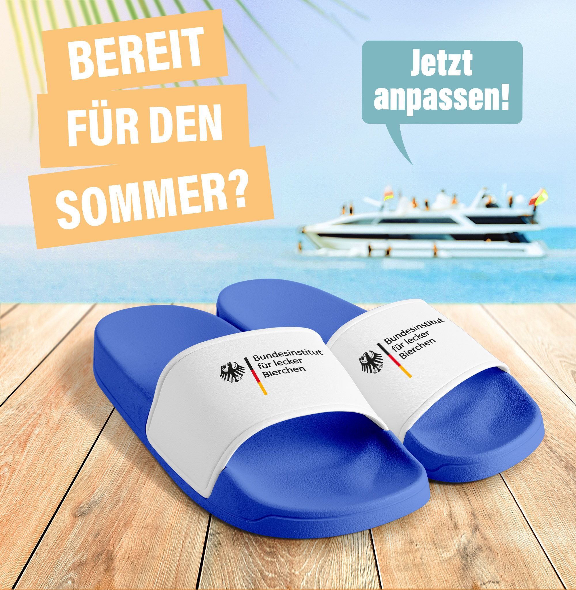 MoonWorks Badeschlappen Badelatschen Unisex mit Aufdruck günstig online kaufen