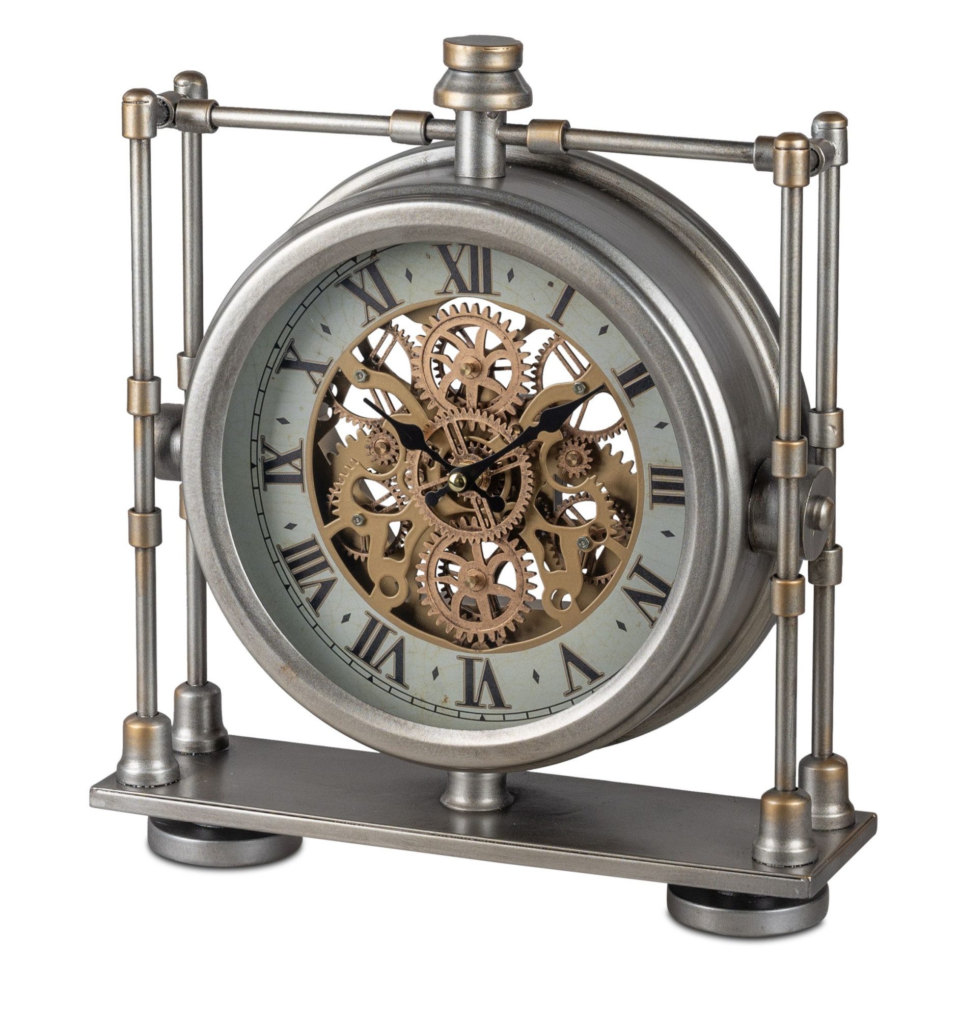 formano Standuhr Antiklook Uhr 31x35 cm – Vintage Wohnaccessoire mit klassischem Charme