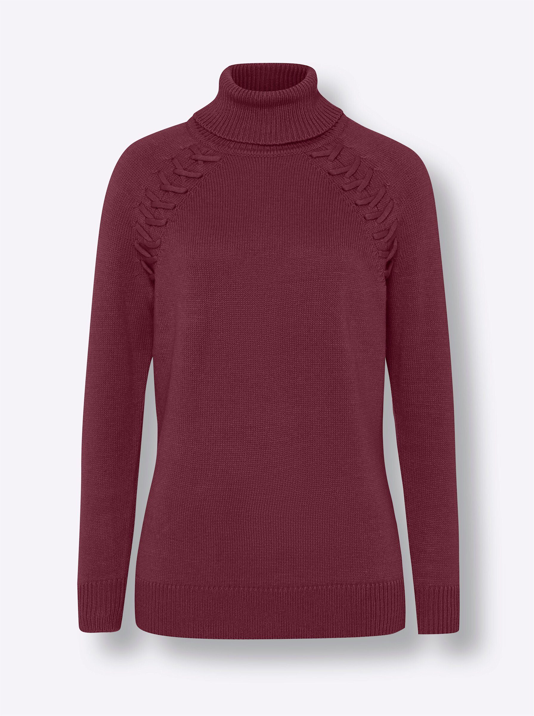 Sieh an! Strickpullover Rollkragen-Pullover Langarm Jersey