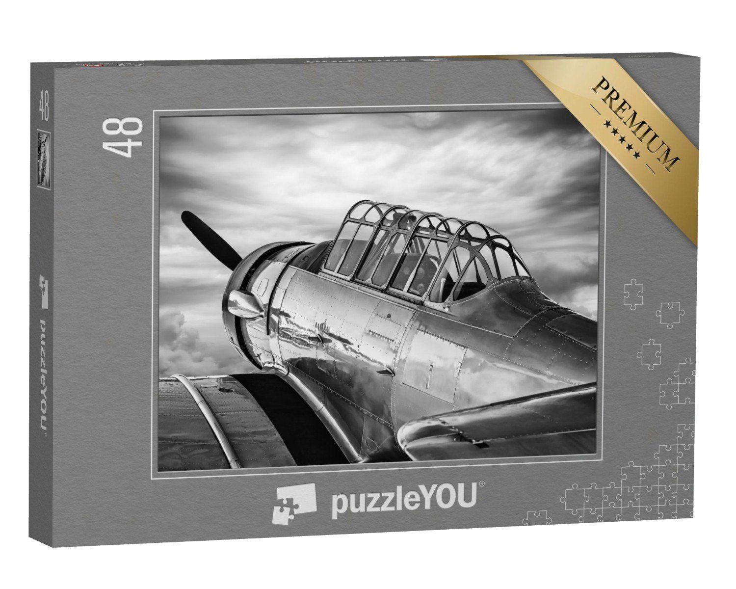 puzzleYOU Puzzle Historisches Flugzeug über den Wolken, 48 Puzzleteile, puzzleYOU-Kollektionen Historische Bilder