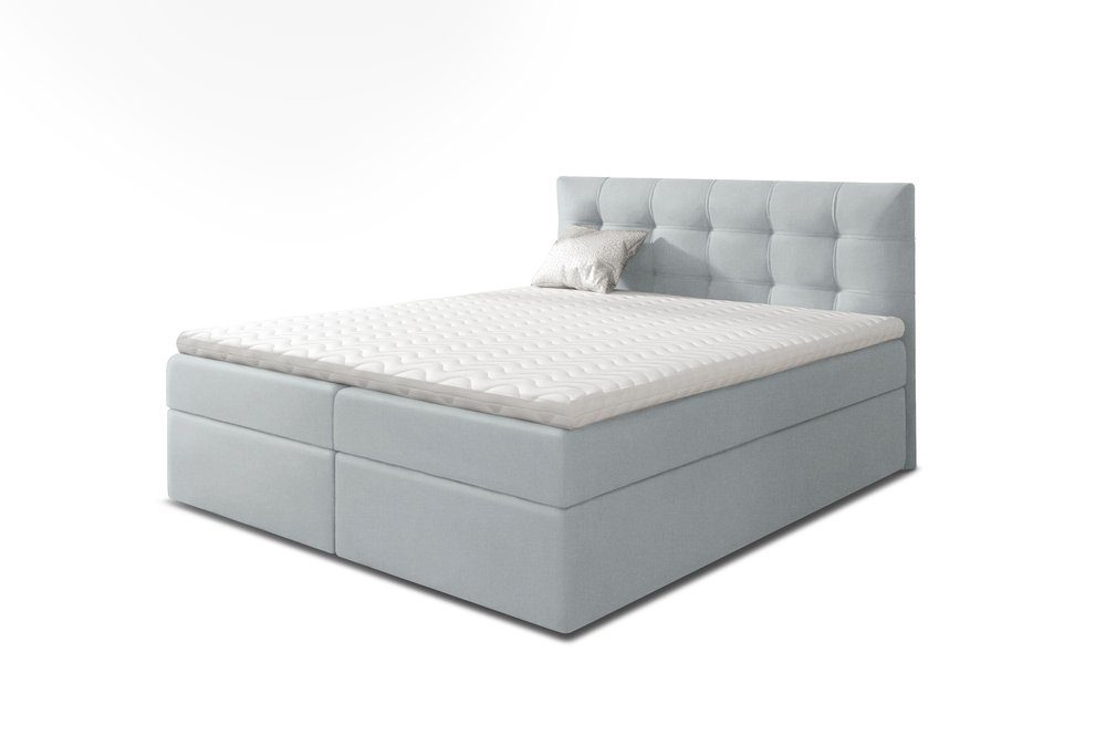99rooms Boxspringbett Leroy (Schlafzimmerbett, Bett), 120/140/160/180/200 x 200 cm, mit Topper und Bettkasten