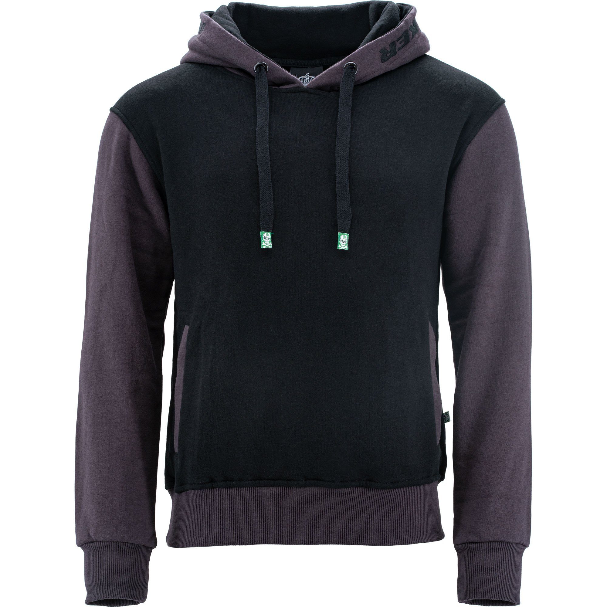 Kapuze Rebelmaker mit grau Head Broken Hoodie