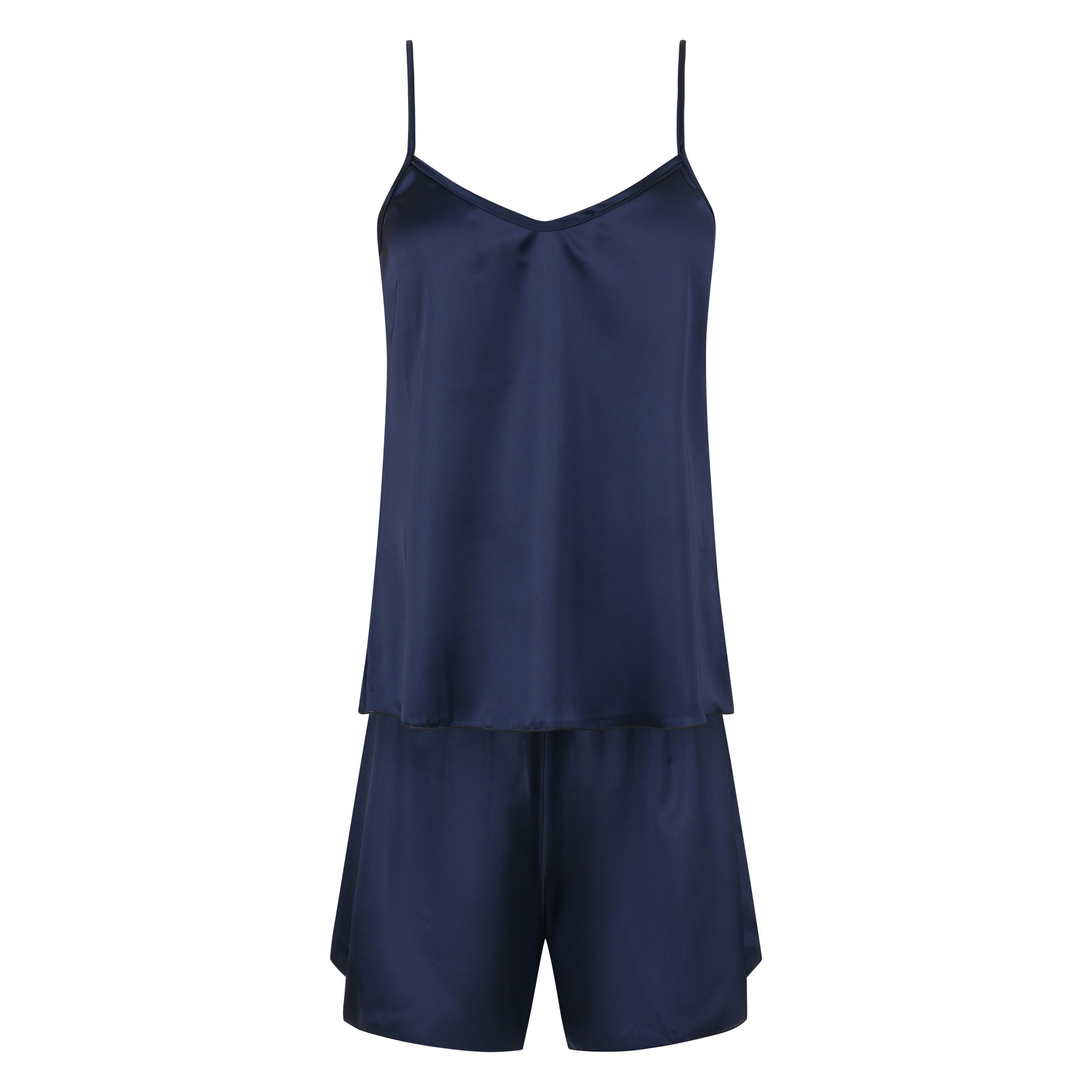 Evoni Pyjama Satin Set Kurze Hose