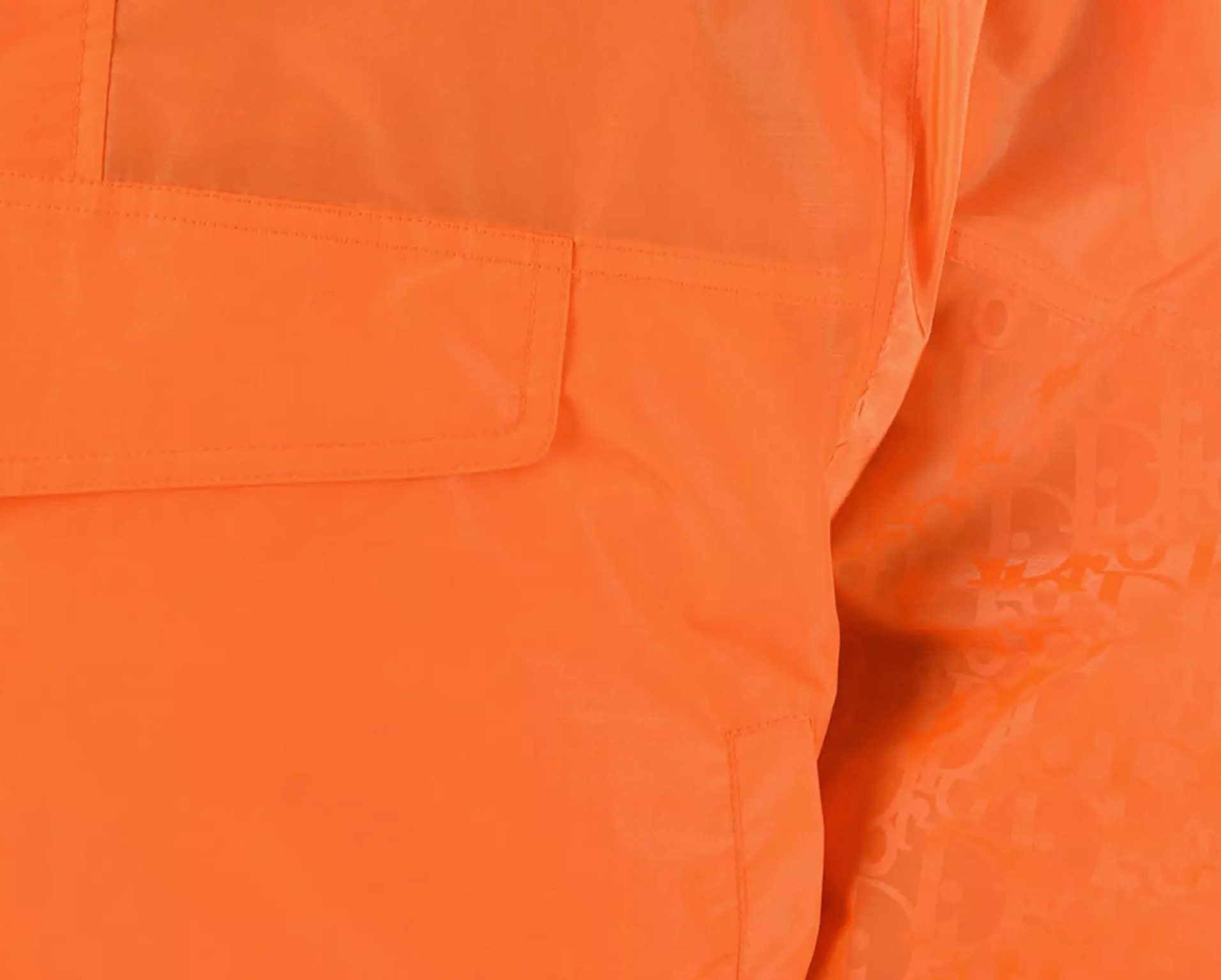 Dior Blouson Homme Oblique Anorak Jacke Verstellbarer Kordelzug, Verdeckte Druckknöpfe, Halb-Rei