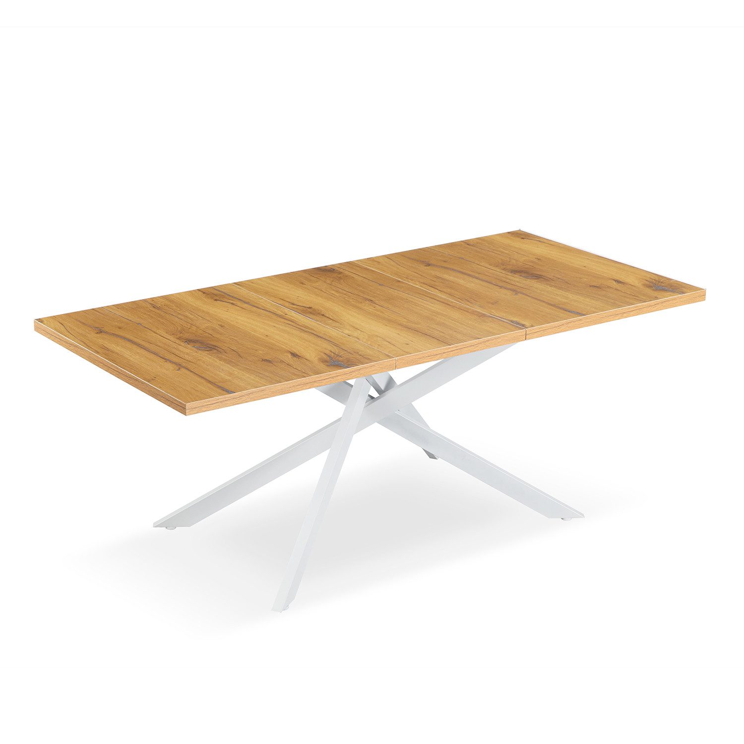 B&D home Esstisch LARS, Metallgestell schwarz oder weiß, ausziehbar 120-160cm, 4-6 Personen