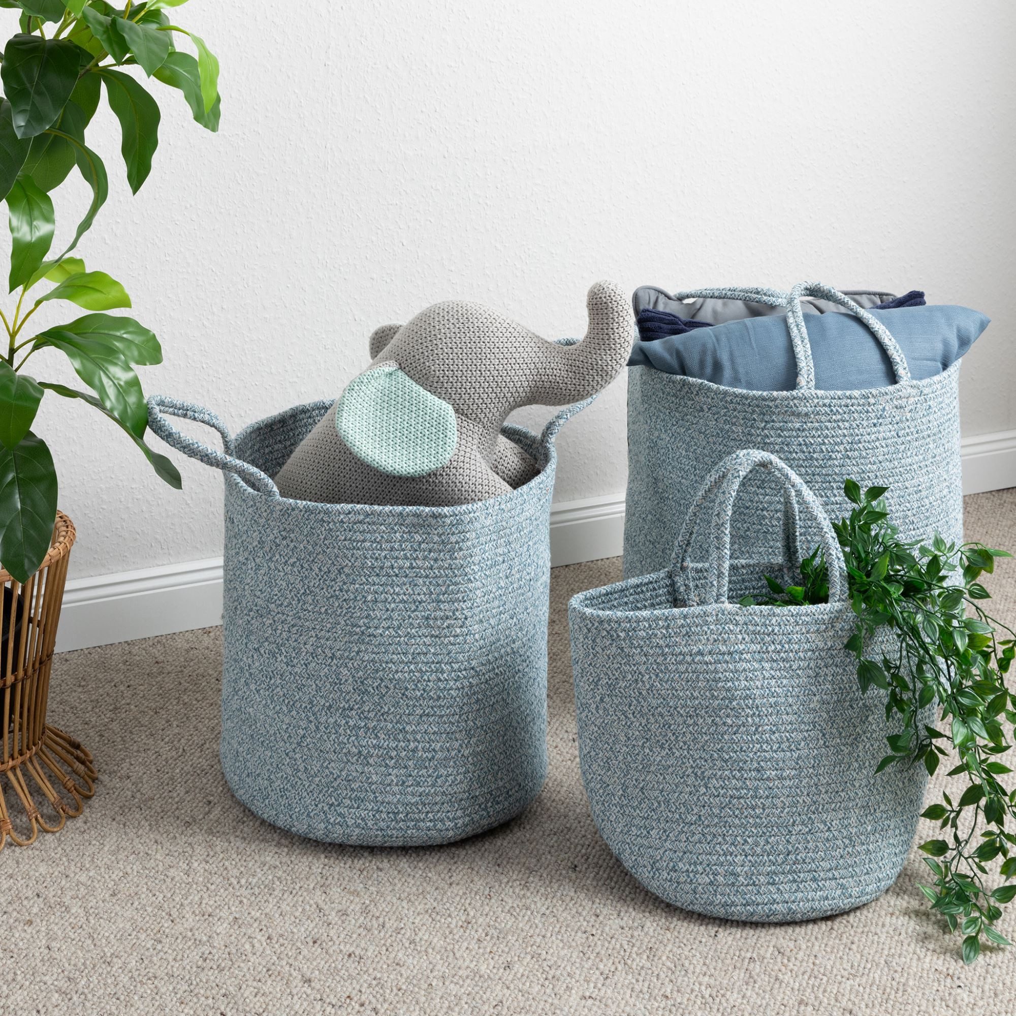 Steffensmeier Strandtasche Bali, Korb für Strand, Wäsche, Spielzeug, Deko, Aufbewahrung