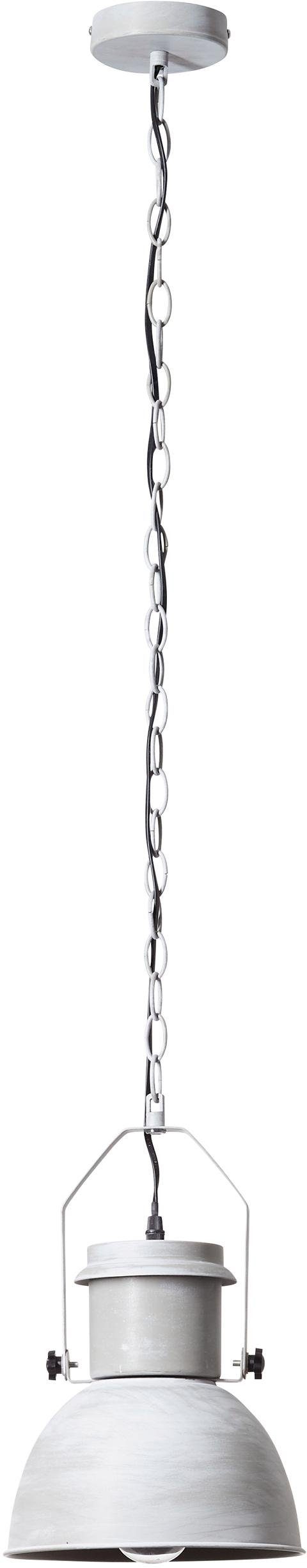 Brilliant Pendelleuchte SALFORD, ohne Leuchtmittel, 124 cm Höhe, Ø 23 cm, E27, Metall, grau/betonfarben
