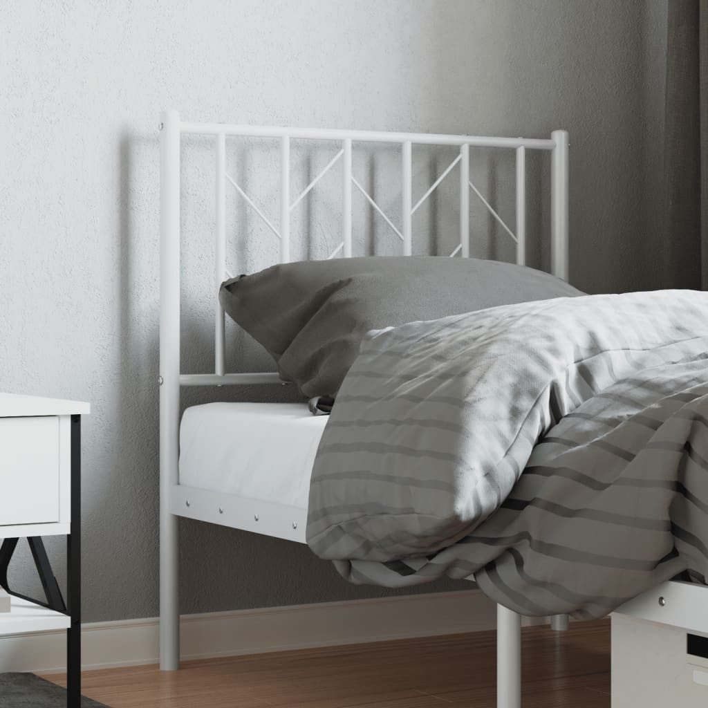 vidaXL Bett Ersatz-Kopfteil Metall Weiß 75 cm (1-tlg)