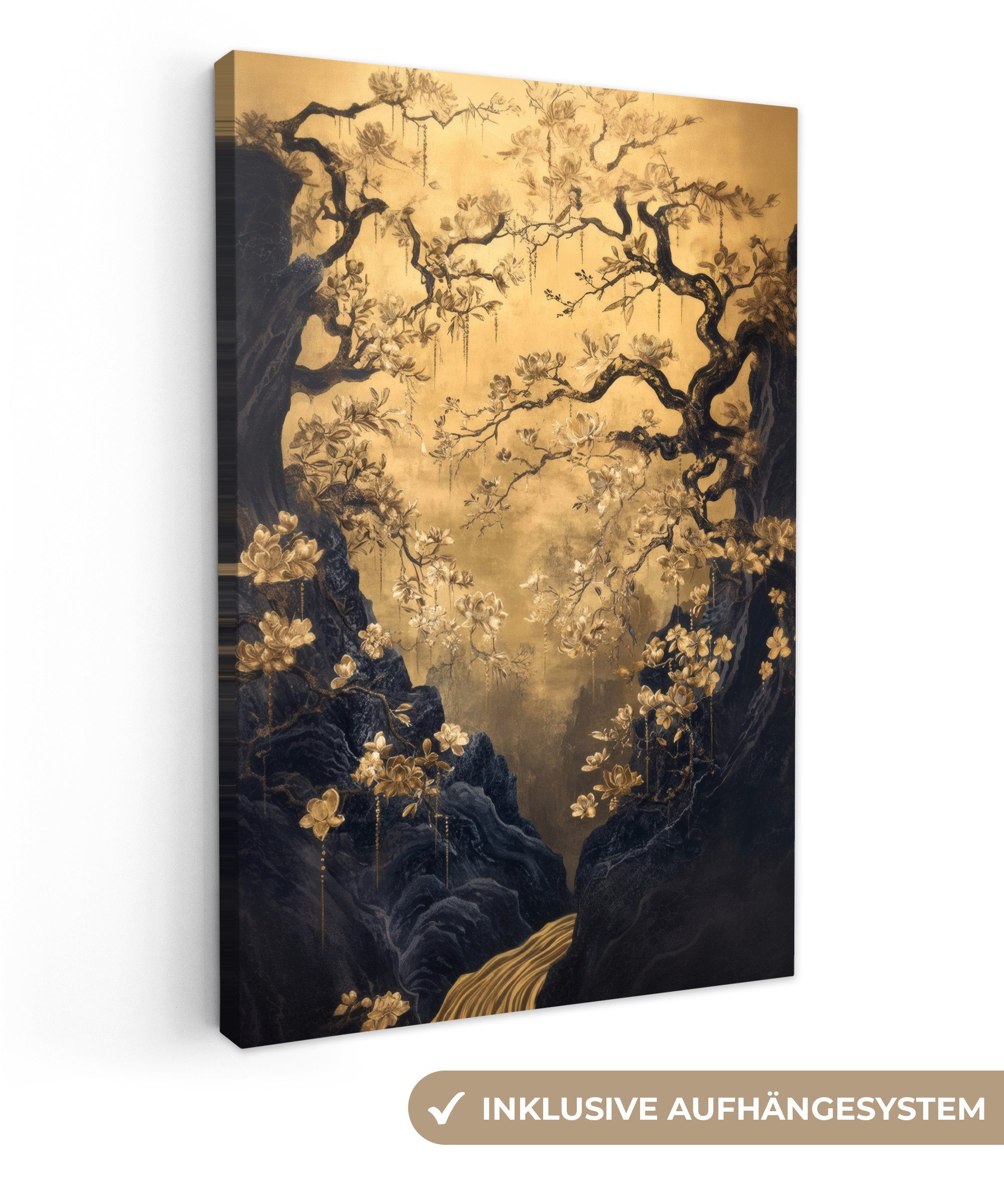 OneMillionCanvasses® Leinwandbild Blumen - Zweige - günstig online kaufen