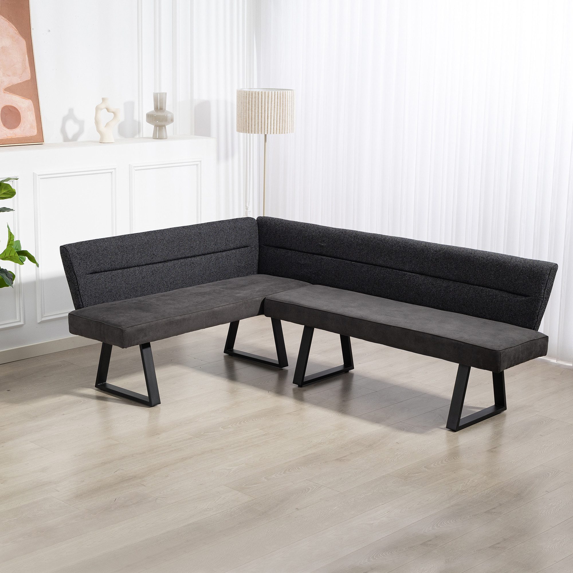Duo Collection Eckbank Alena (1-St), beidseitig montierbar, Taschenfederkern