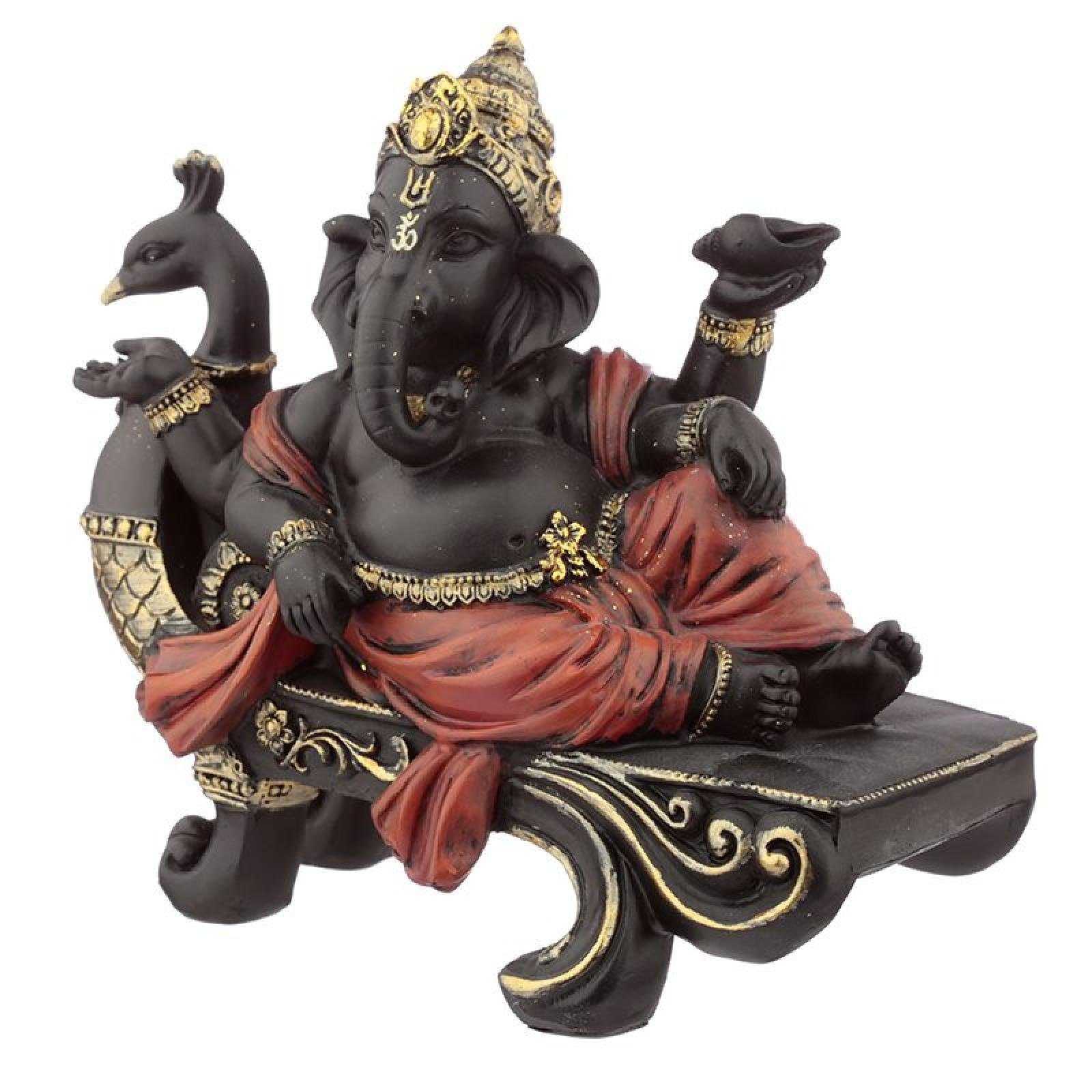 Dekofigur Puckator Ganesh Pfau Bank auf Figur