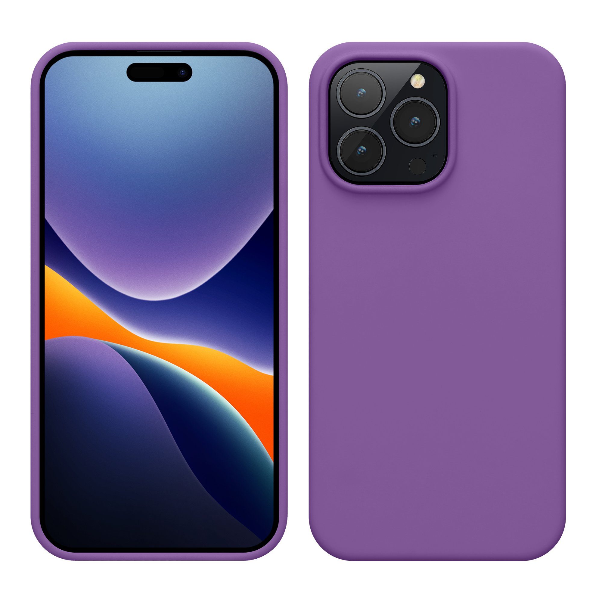 kwmobile Handyhülle Hülle für Apple iPhone 14 Pro Max, Hülle Silikon gummiert - Handyhülle - Handy Case Cover