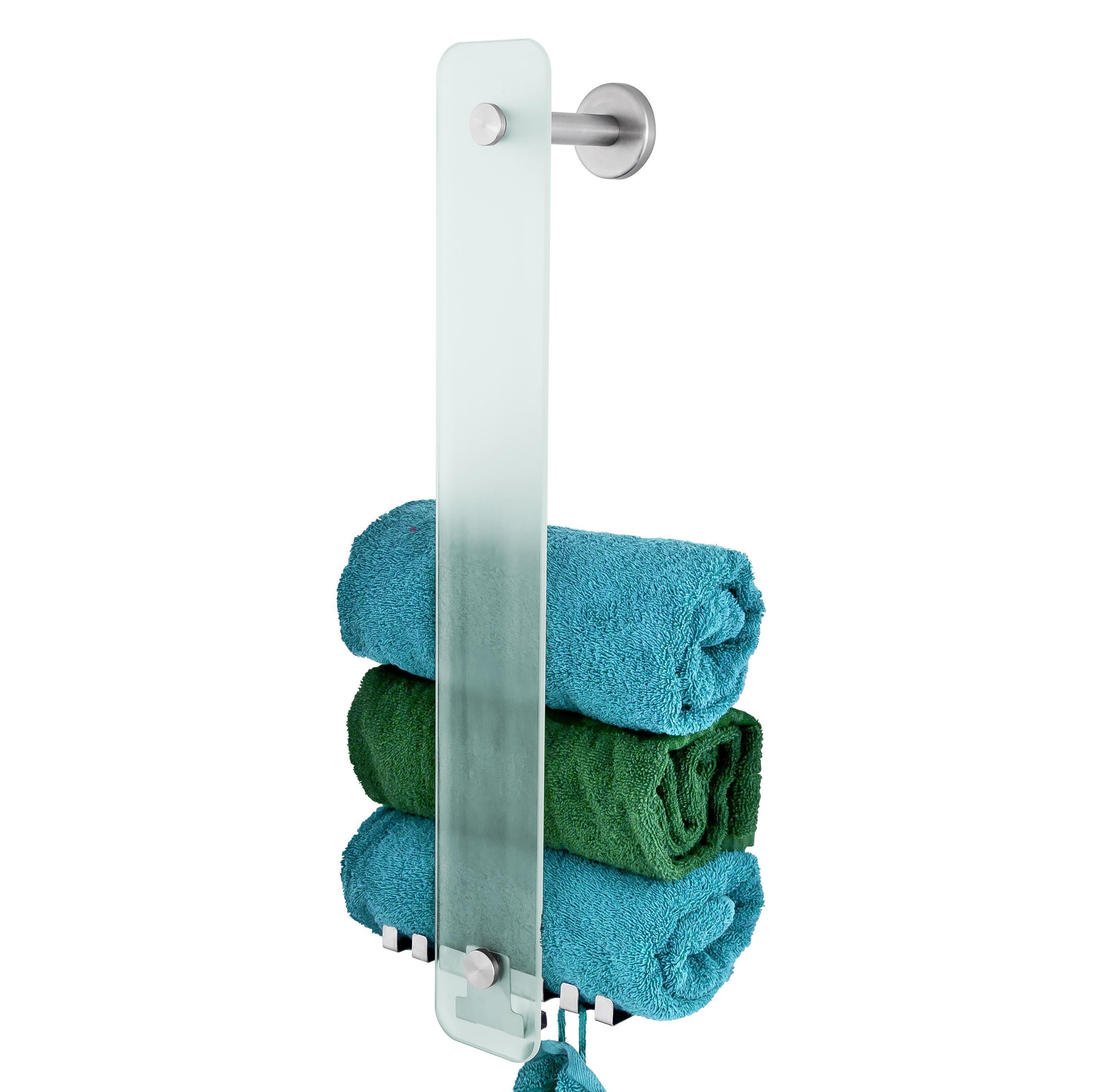 bremermann Handtuchhalter bremermann Bad-Serie PIAZZA - 2in1, Glas und Edelstahl matt