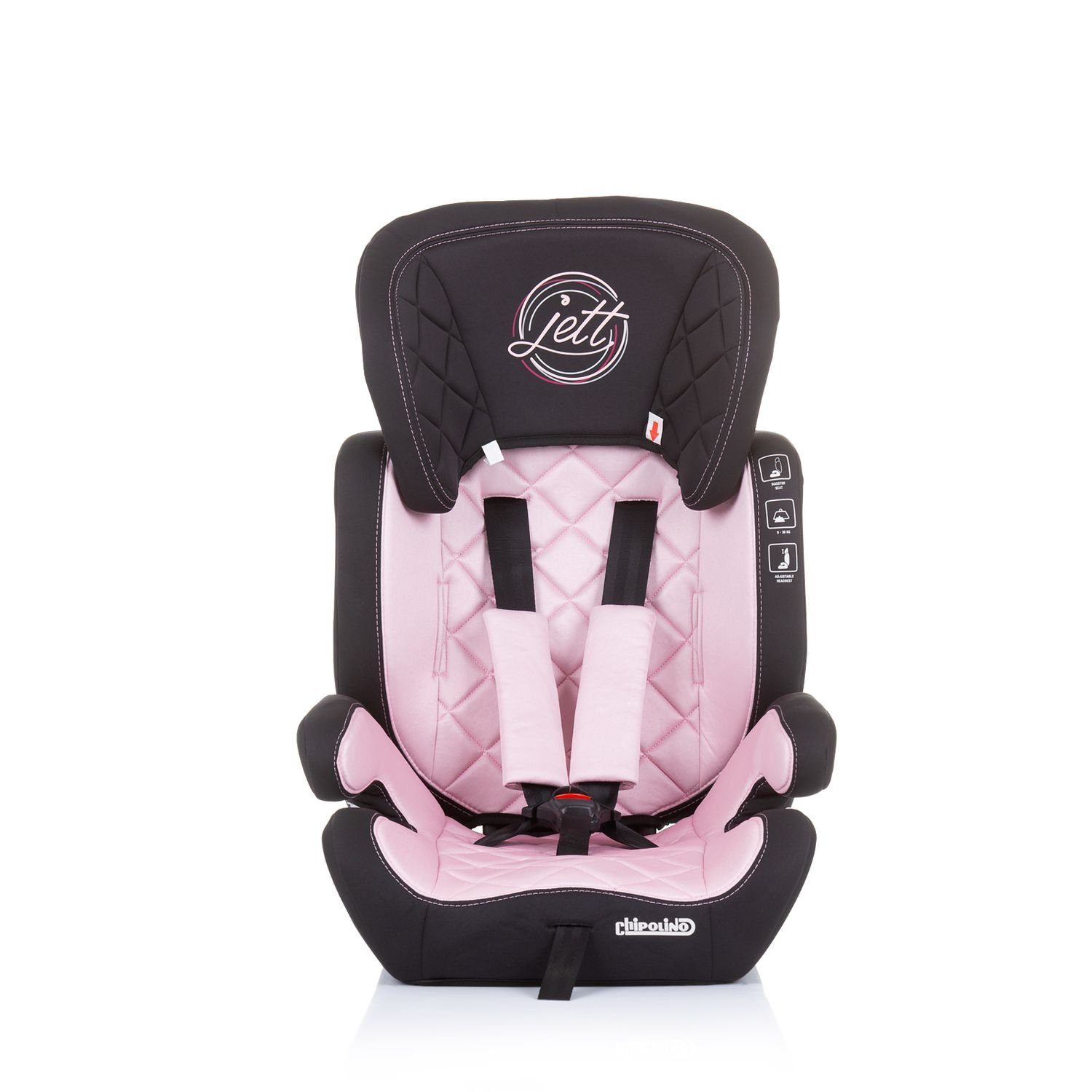 - bis: Jett Kopfstütze 36 Chipolino Kindersitz (9 kg), Autokindersitz rosa Gruppe 36 Baby verstellbare kg, 1/2/3,