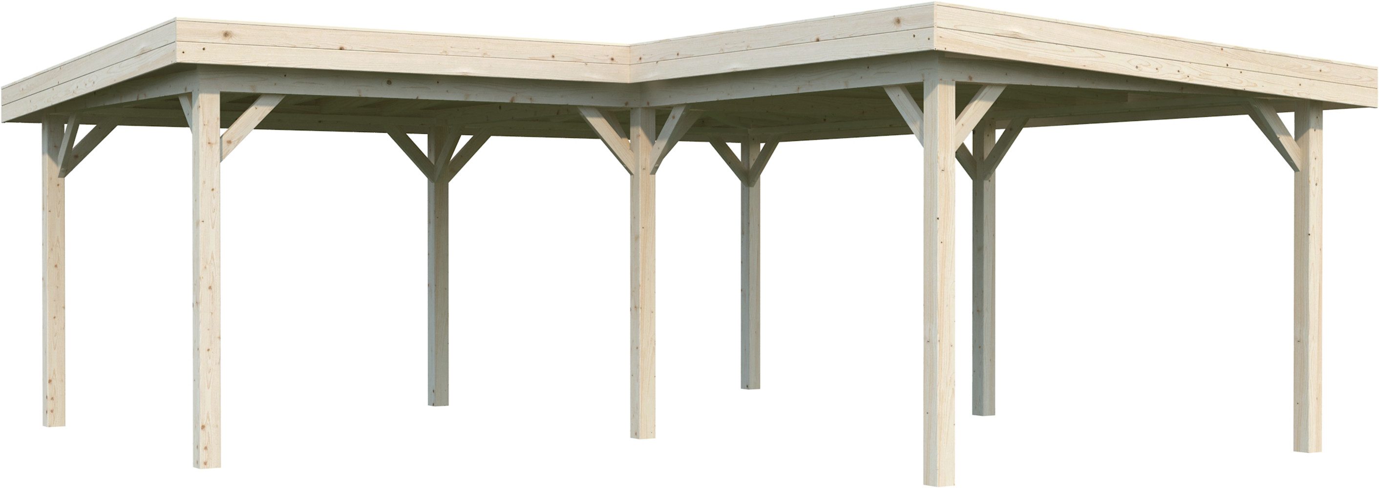 Palmako Holzpavillon Lenna 24,9 m², (Set), BxTxH: 628x628x245 cm