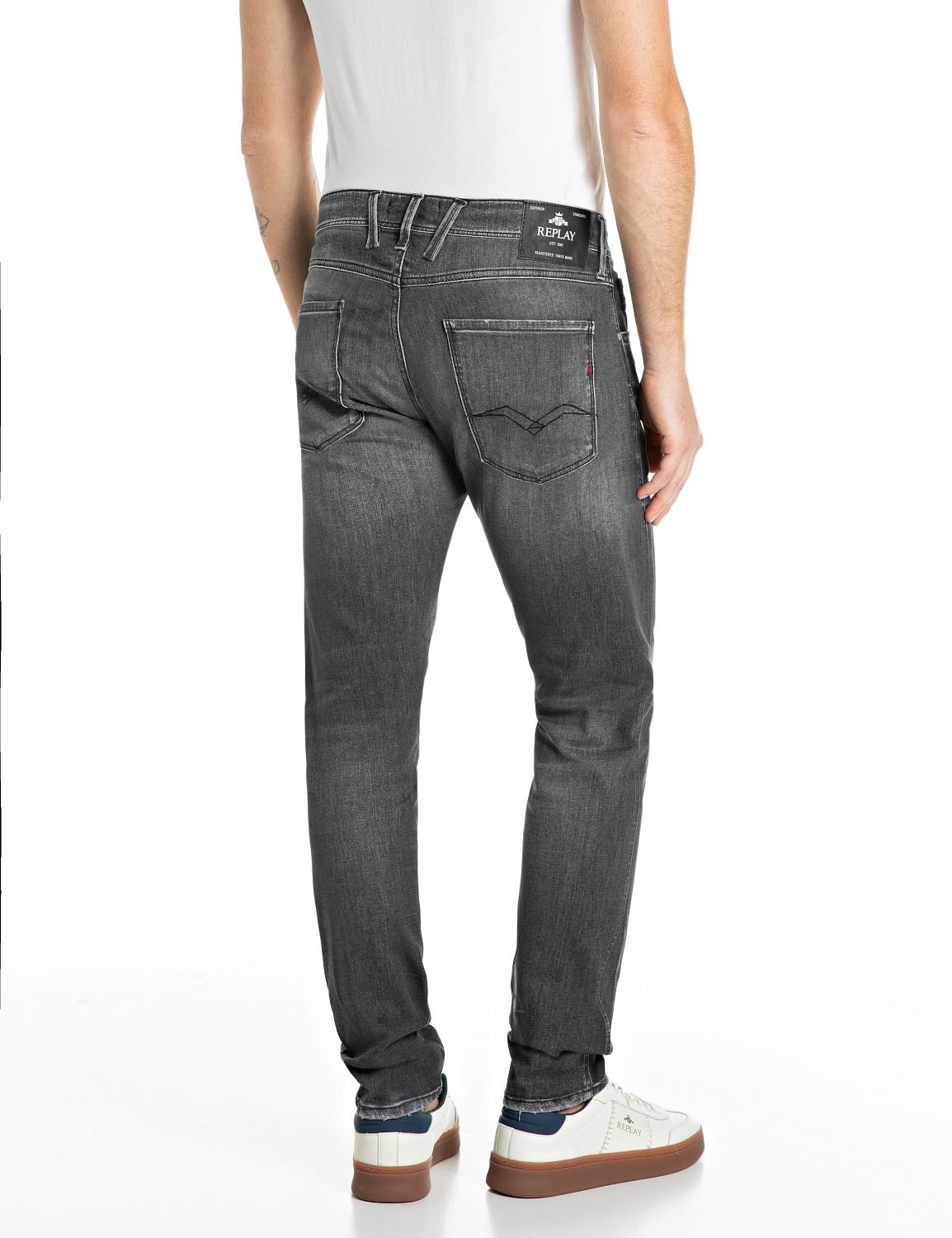 Replay Slim-fit-Jeans Anbass Superstretch elastisch – Bild 2 von 2