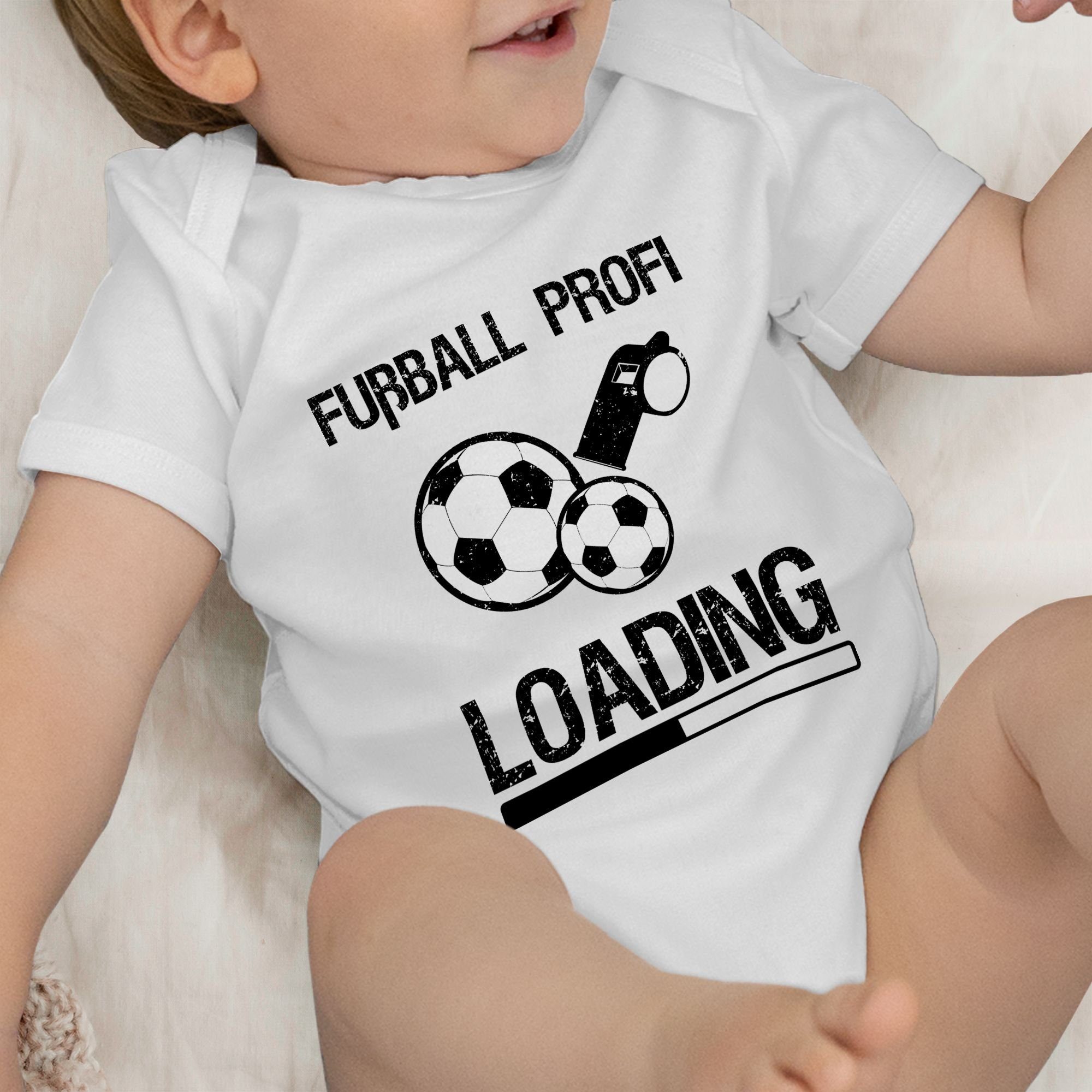 Loading Weiß Shirtbody Fußball - Sport Profi 1 Baby schwarz & Vintage Bewegung Shirtracer