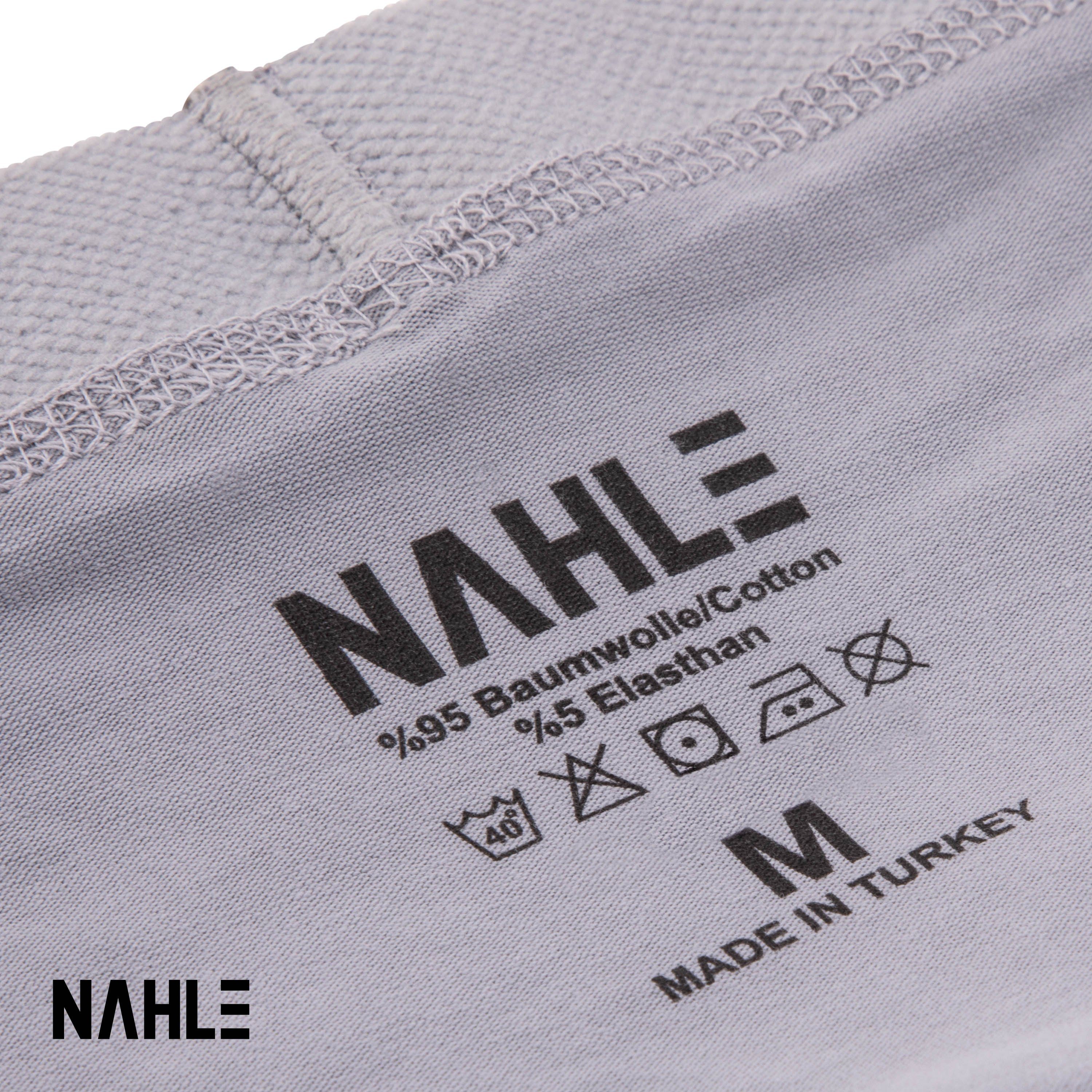 NAHLE Boxershorts (2-St., Herren gekämmter Unterwäsche Grau 4er, elastischer Enge Männer 8er) Baumwolle, Unterhosen weicher Webbund 2er, Baumwolle aus