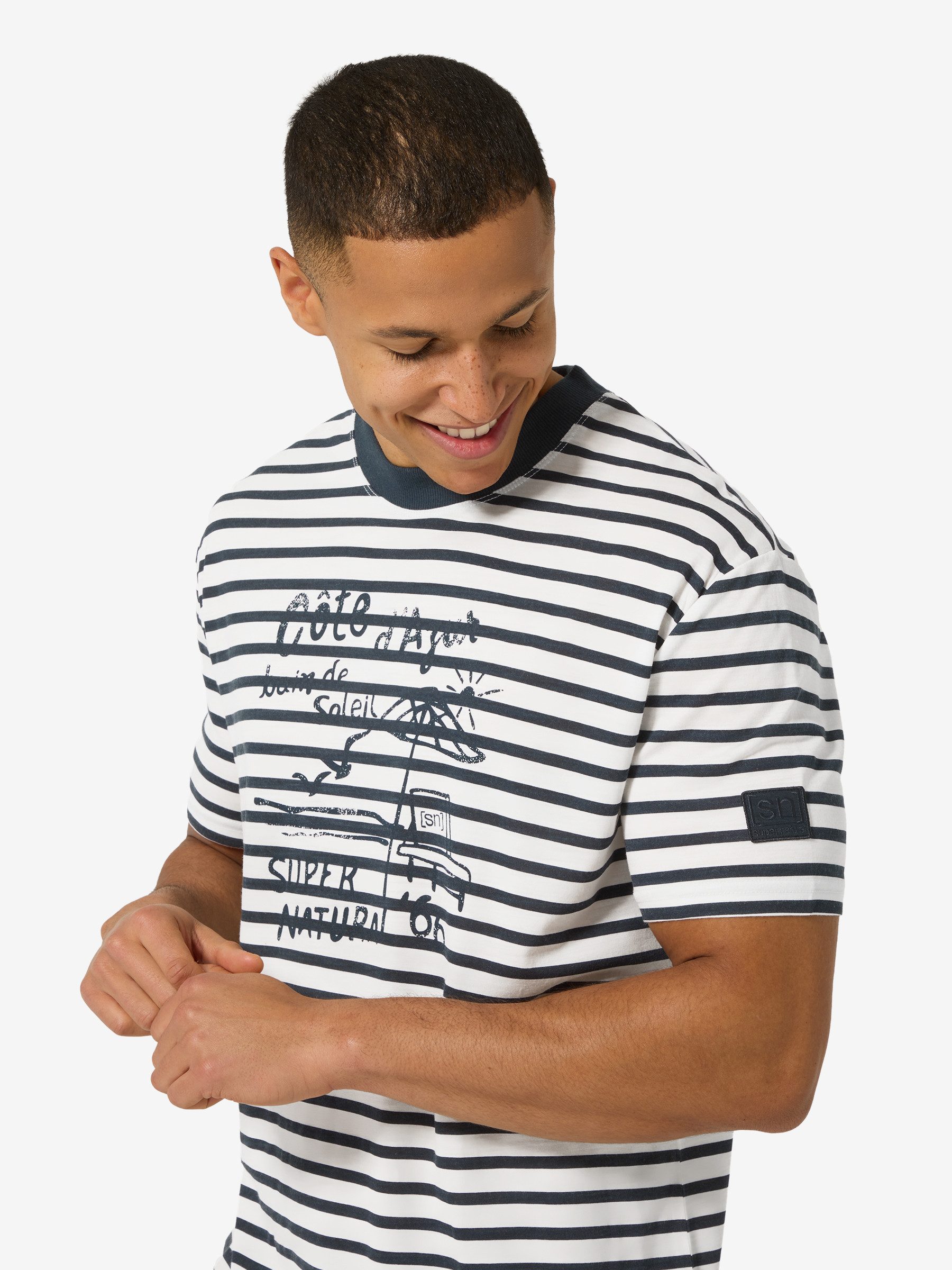 SUPER.NATURAL T-Shirt für Herren, nachhaltig, Merino mit Sommer-Motiv, atmungsaktiv