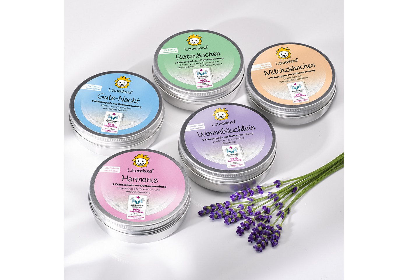 Löwenkind Pflege-Set 5er-Dosen-Set Bestseller Löwenpads Bestseller-Set, 5-tlg., 4x 5 Pads unserer beliebtesten Löwenpads!