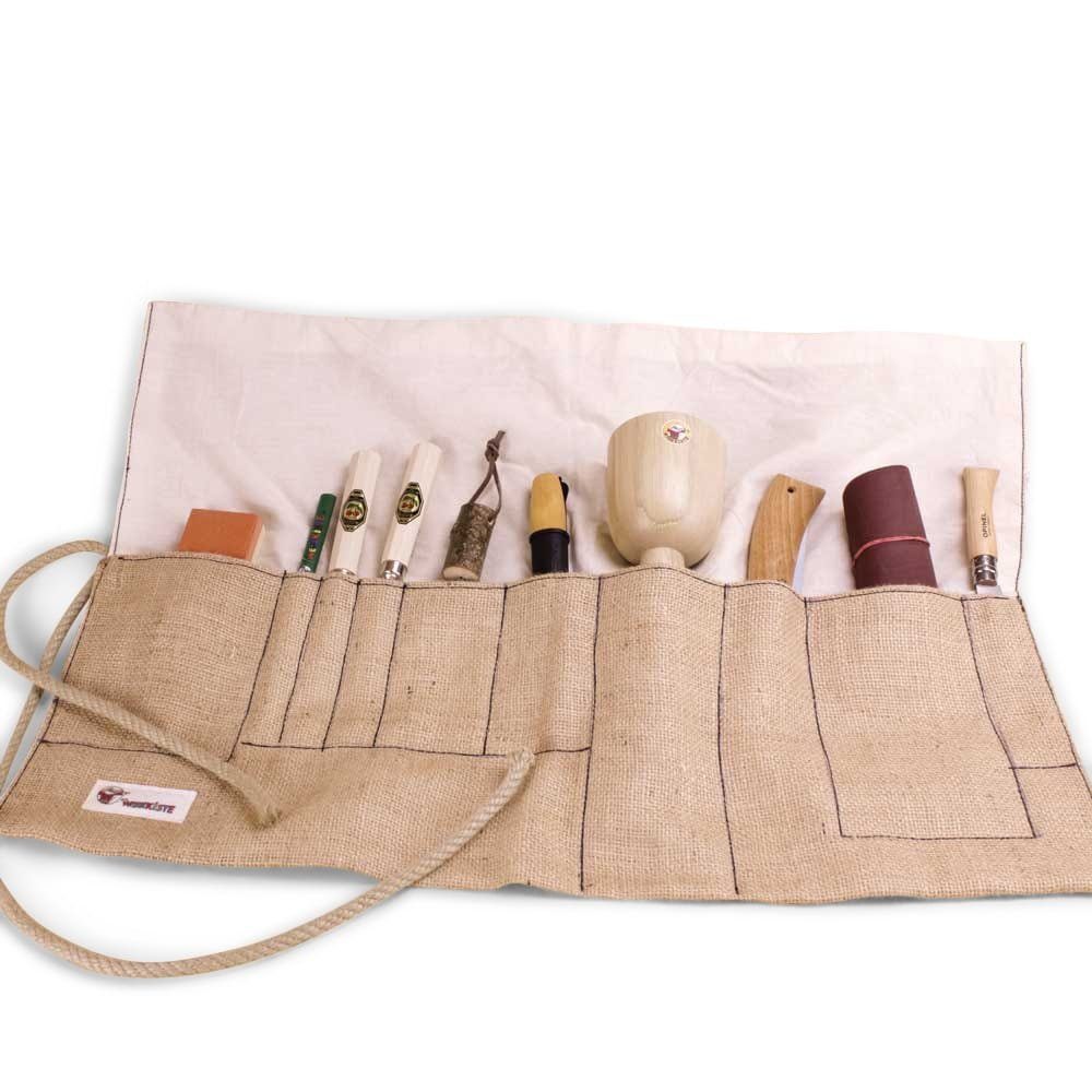 Die Werkkiste Spiel-Werkzeugstation Die Werkkiste - Werkdachs' Grosses Schnitzset in der Rolltasche