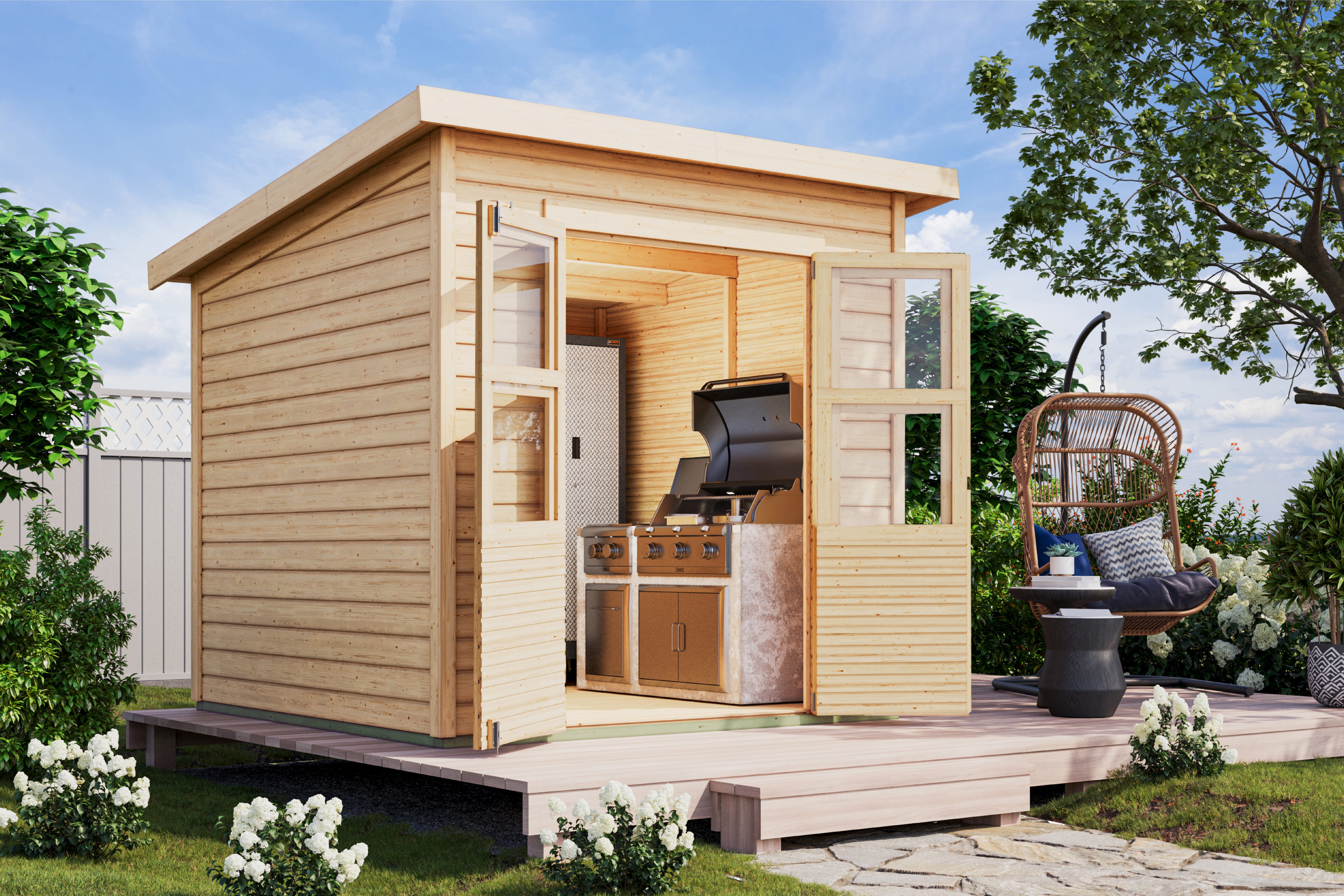 KONIFERA Gartenhaus Amrum 4, BxT: 212x214 cm