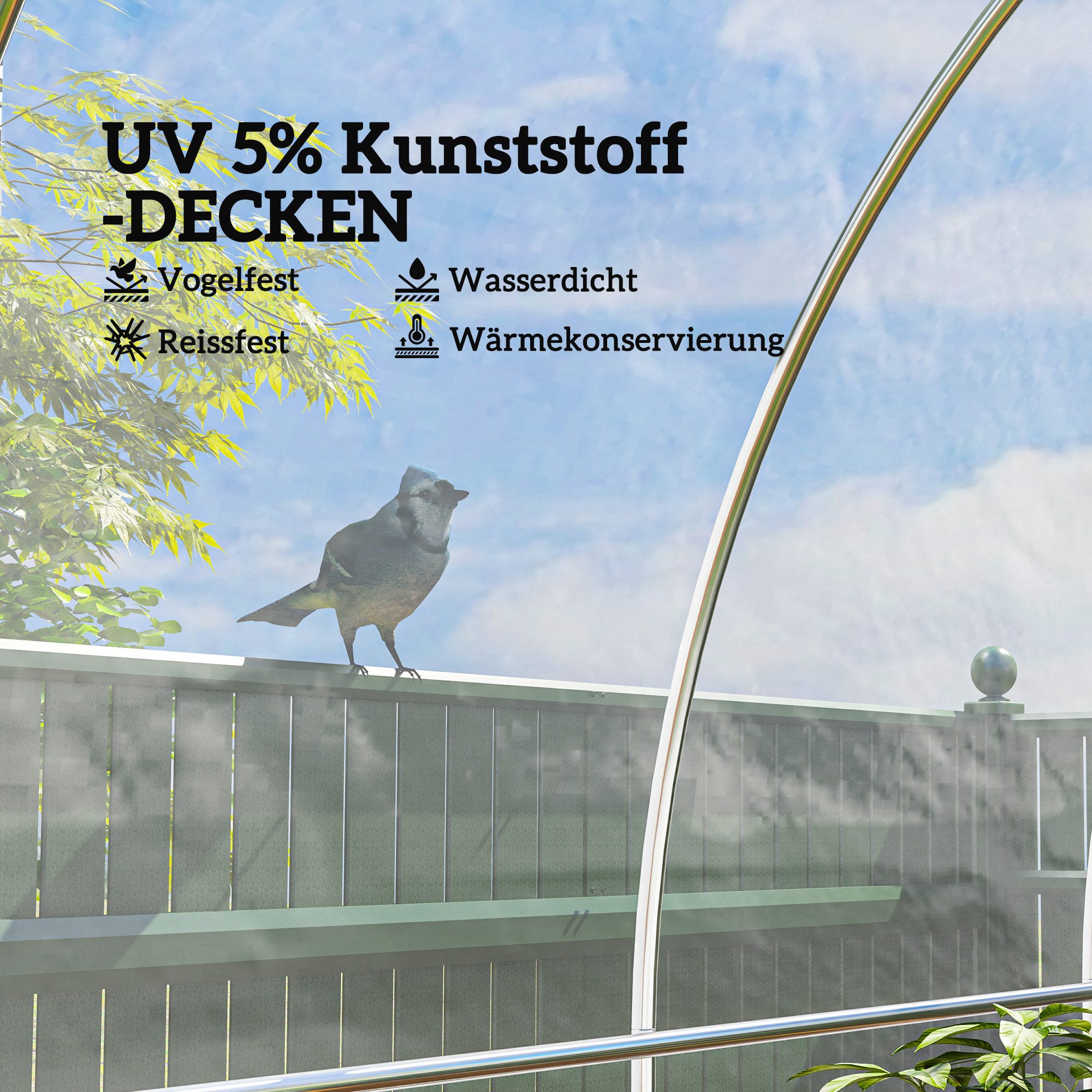 Outsunny Foliengewächshaus wasserdicht ...