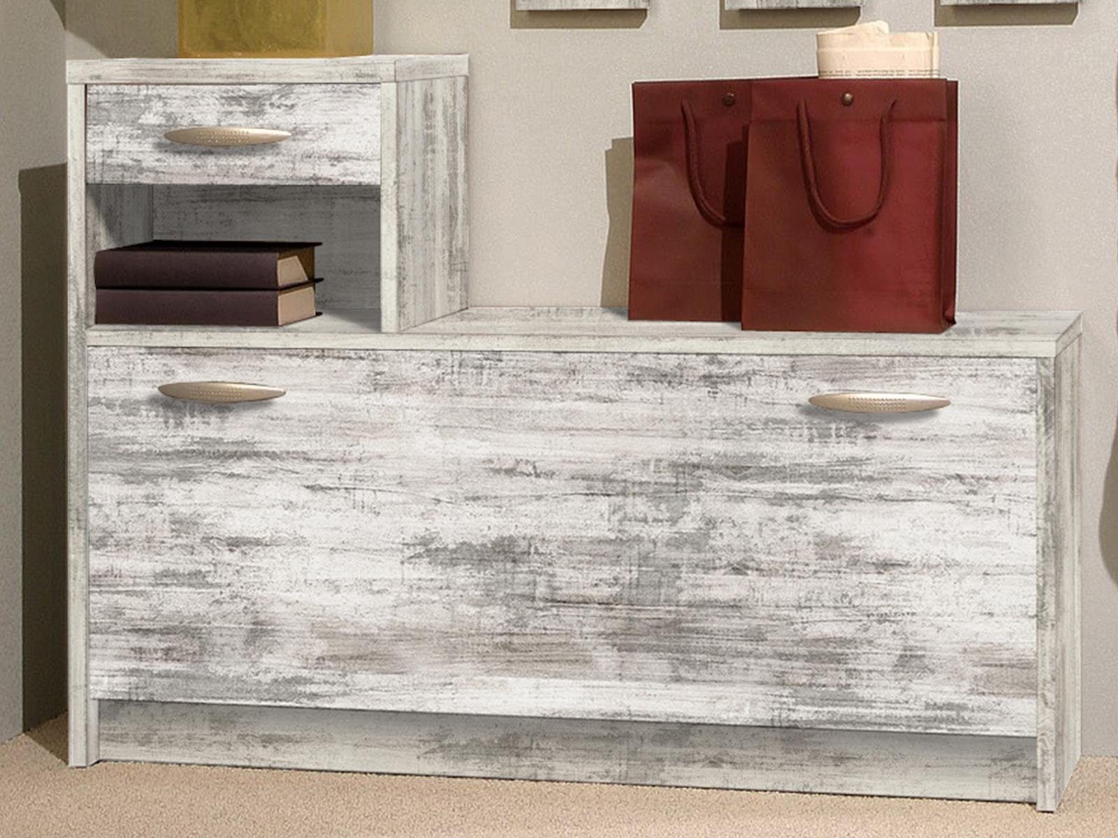 PREISBRECHER Garderoben-Set Selene, (3-St), in Eiche Antik Nachbildung, B/H günstig online kaufen