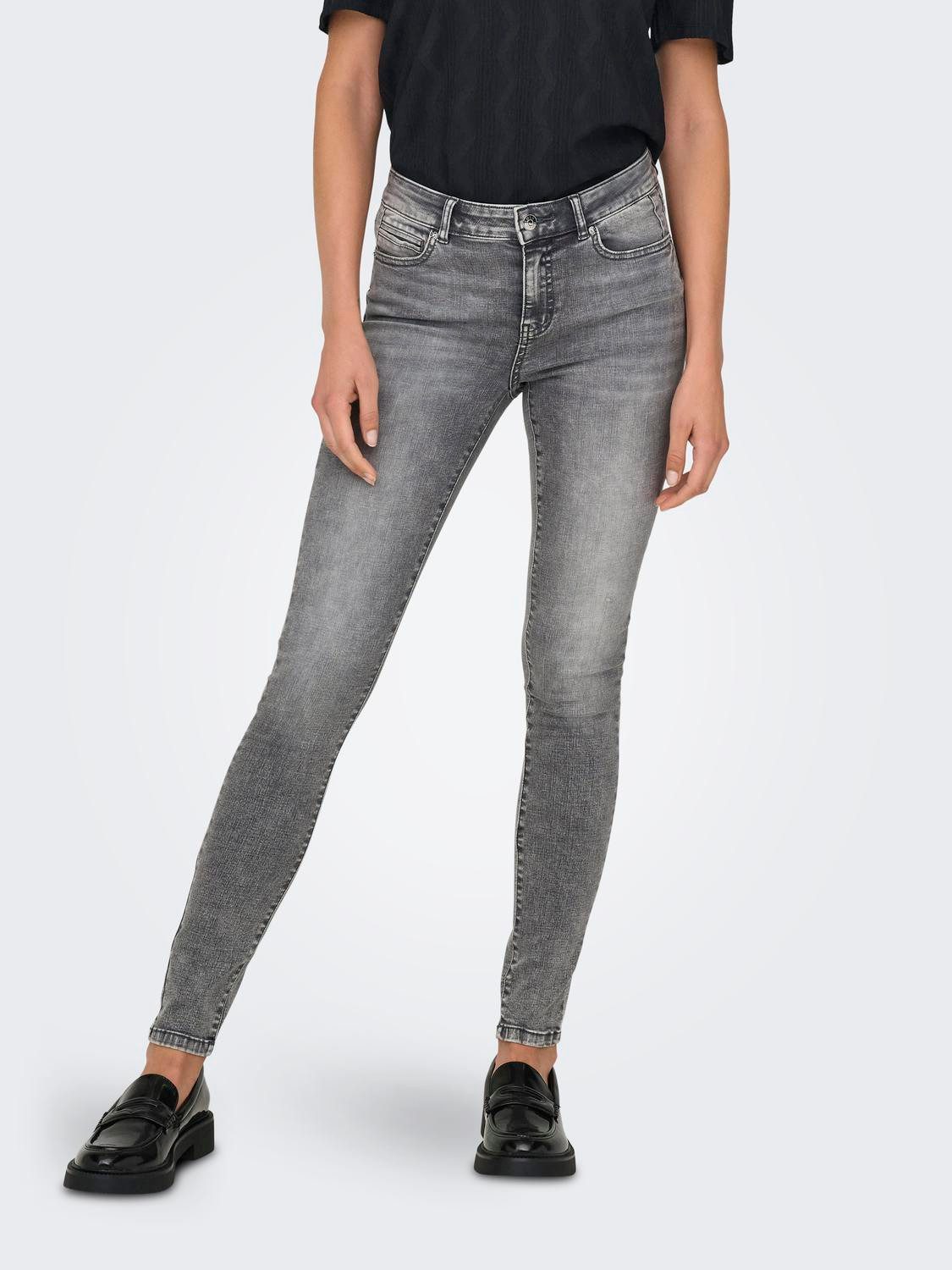 ONLY Skinny-fit-Jeans ONLWAUW MID WAIST SK LANK COIN PKT DNM X