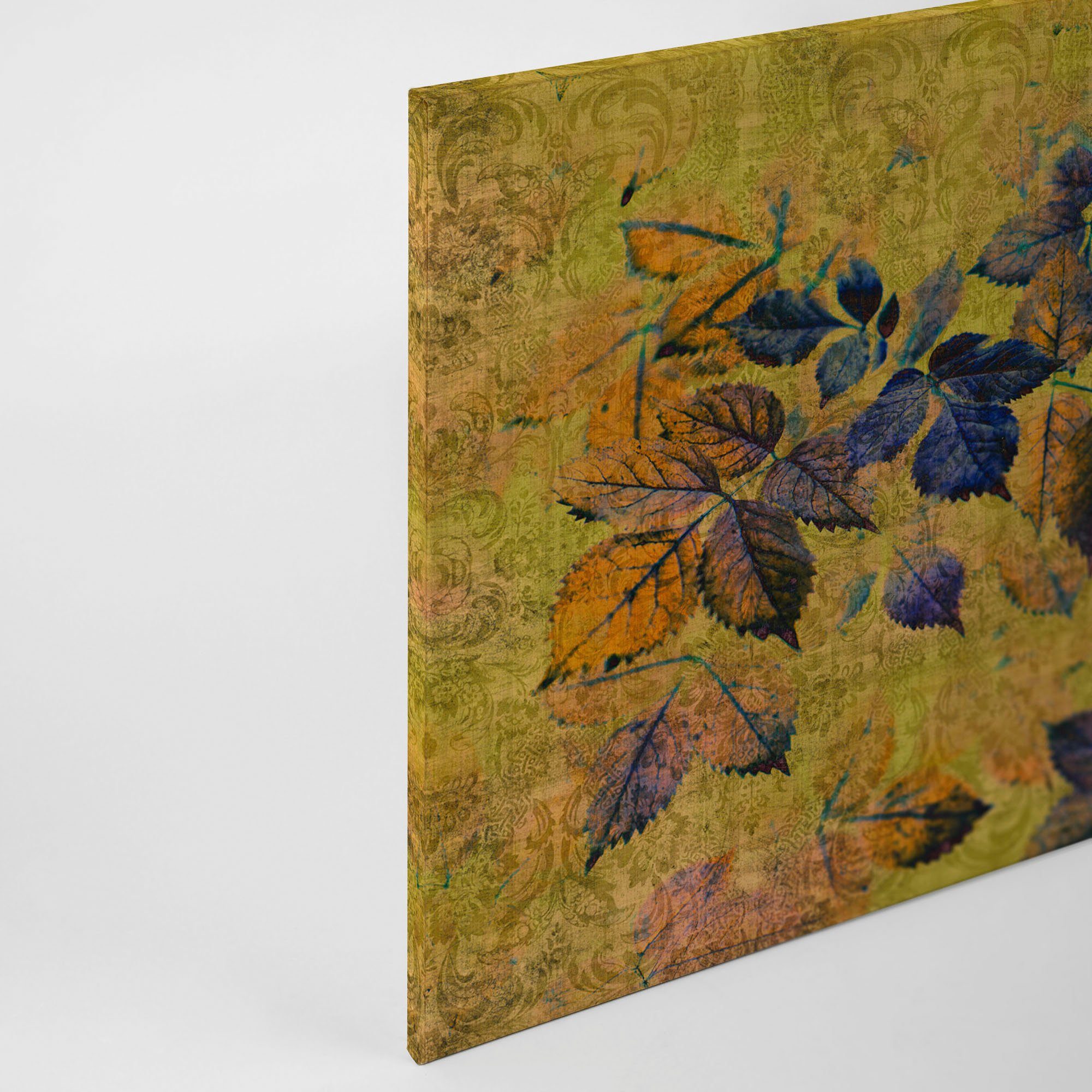 A.S. Création Leinwandbild indian summer, Blumen, Kinder, Kunst (1 St), Keilrahmen Bild Blätter Natur Floral Leinwand-Bild Wohnzimmer modern