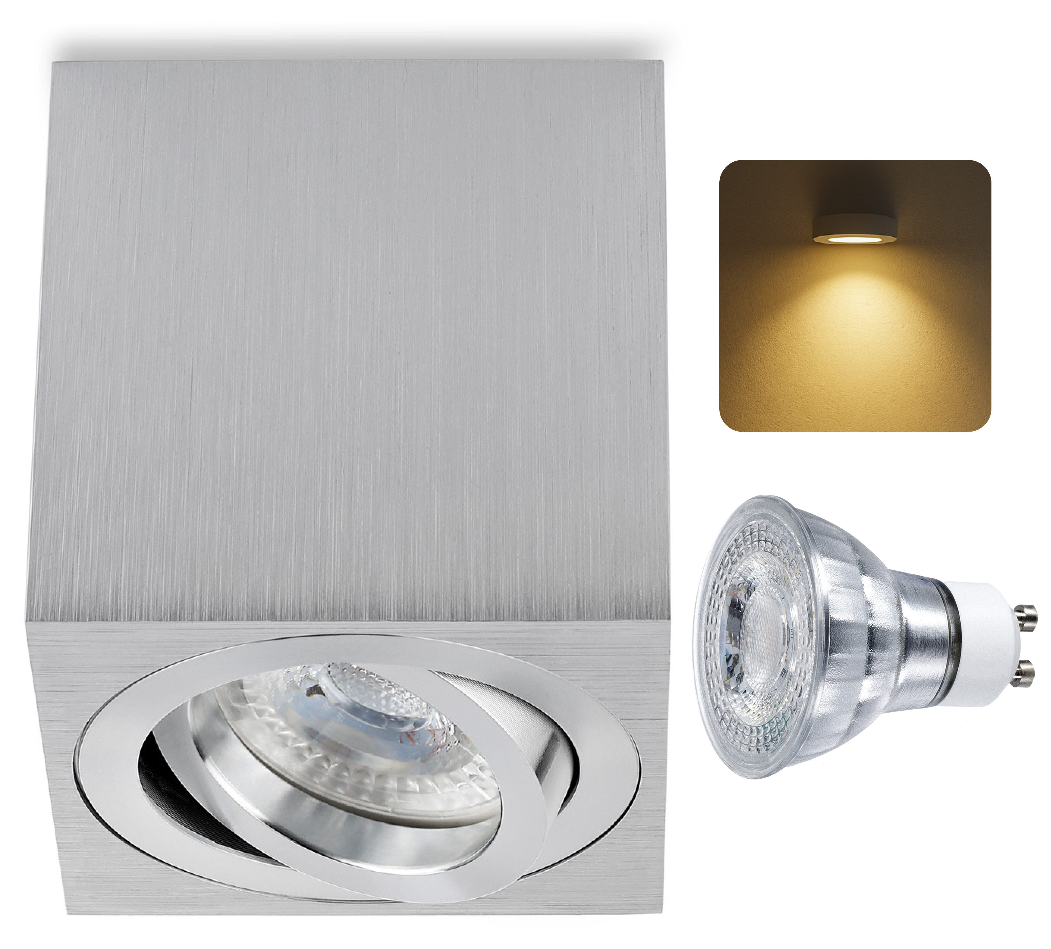 Sweet LED LED Deckenspots eckig Aufbauspot günstig online kaufen