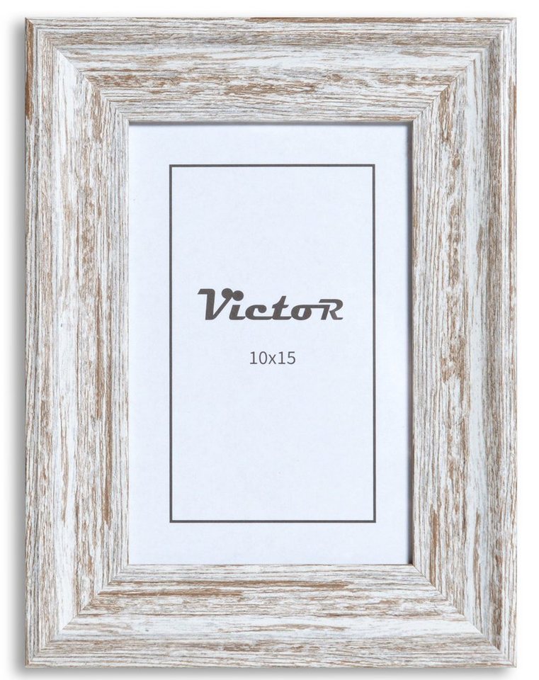 Victor (Zenith) Bilderrahmen Vincent, Bilderrahmen 10x15 cm Braun A6,  Vintage Bilderrahmen Landhaus