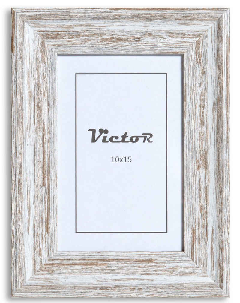 Victor (Zenith) Bilderrahmen Vincent, Bilderrahmen 10x15 cm Braun A6, Vintage Bilderrahmen Landhaus