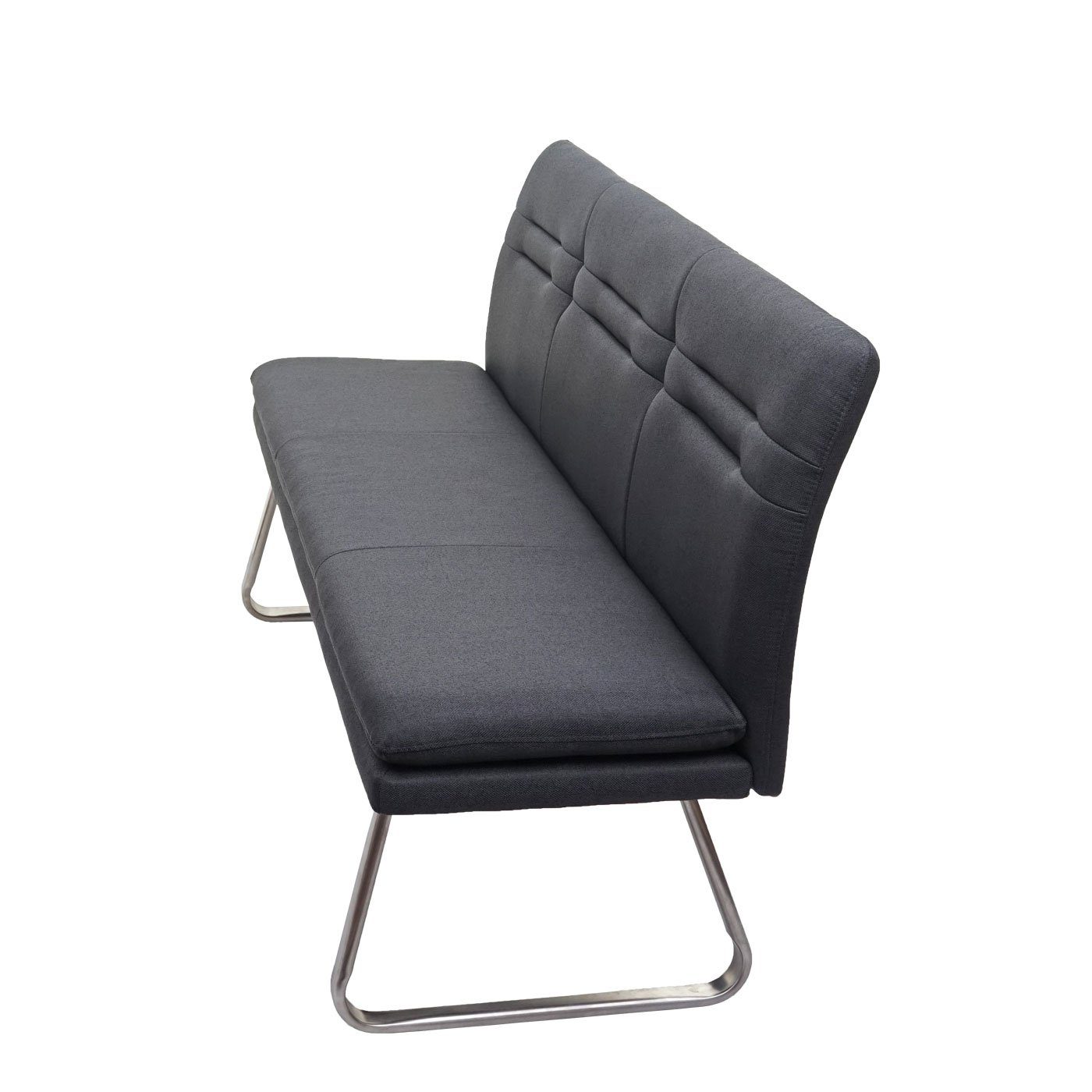 MCW Sitzbank MCW-H70-S, Inklusive Fußbodenschoner, grau Mit | Ziernaht grau