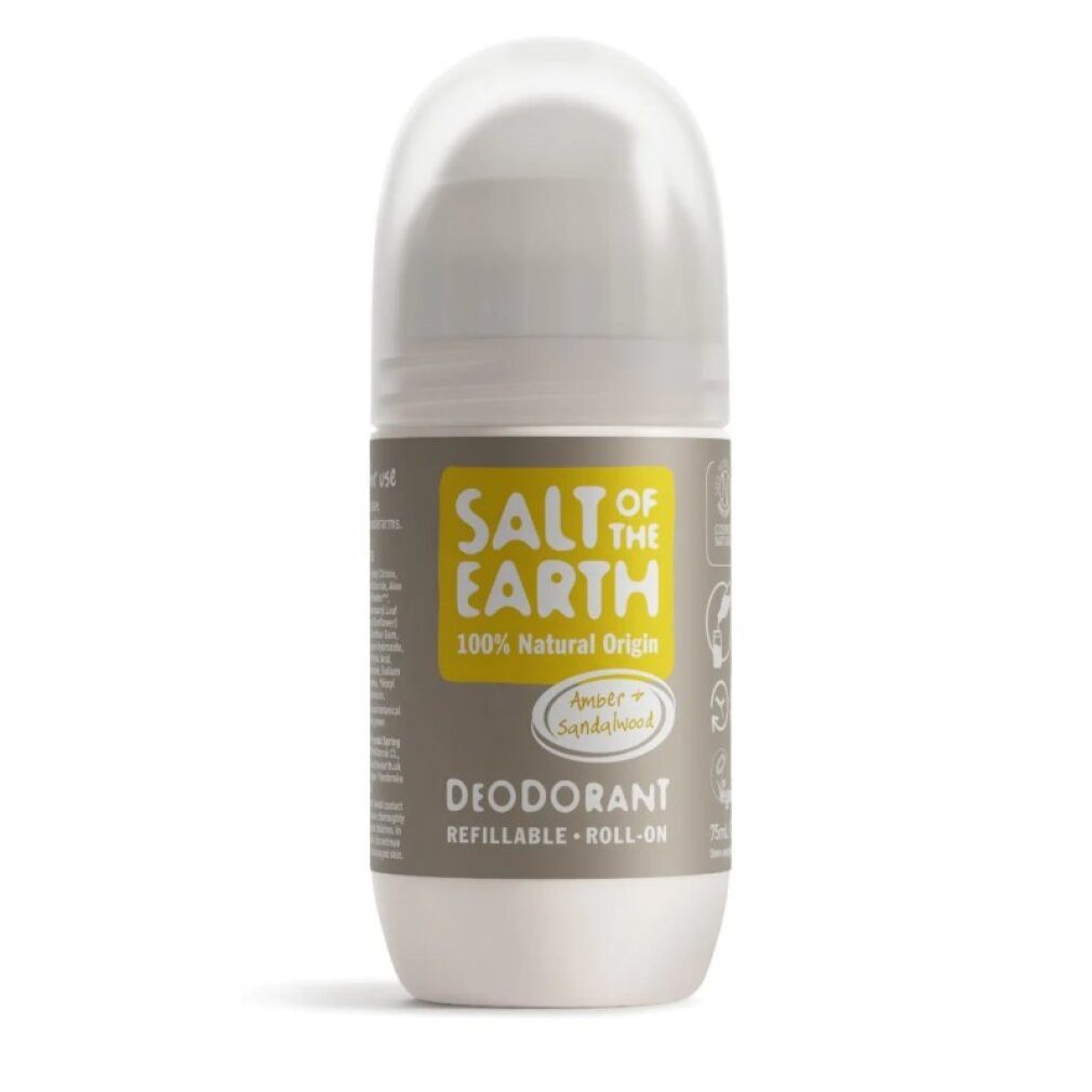 Salt of the earth Deo-Roller Pøírodní kulièkový deodorant Amber & Santalwood (Deo Roll-on)