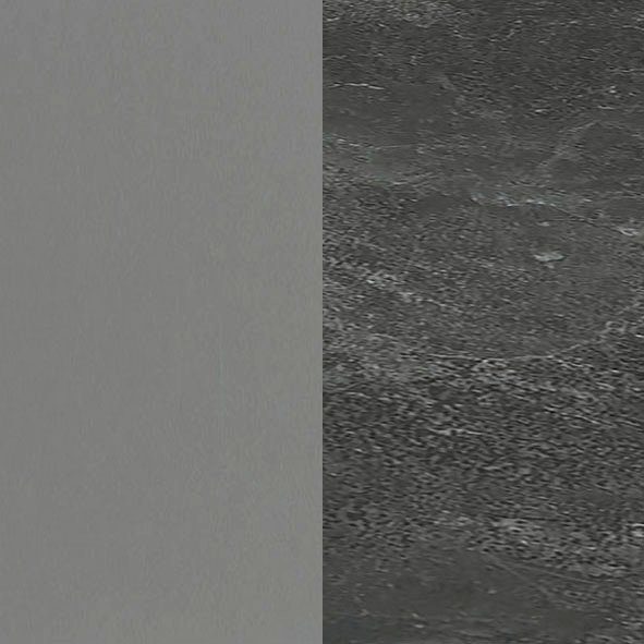 Schubkasten 1 1 Breite Tür, OPTIFIT grau/basalt-Black Unterschrank basalt 60 Stone cm, Lilly